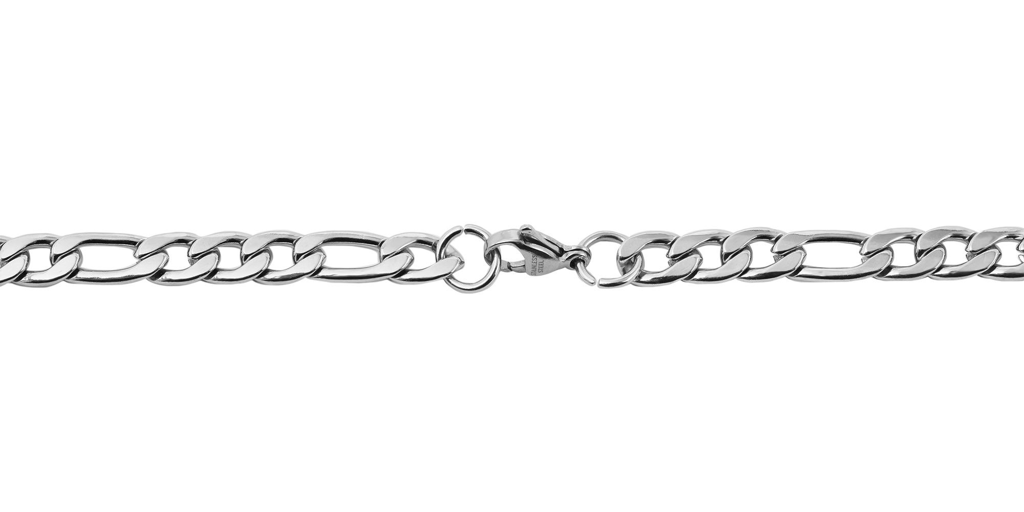 Adelia´s Kette ohne Anhänger »Unisex Halskette – Figarokette aus Edelstahl 43 cm« Zum Verschenken – ideal zum Jubiläum