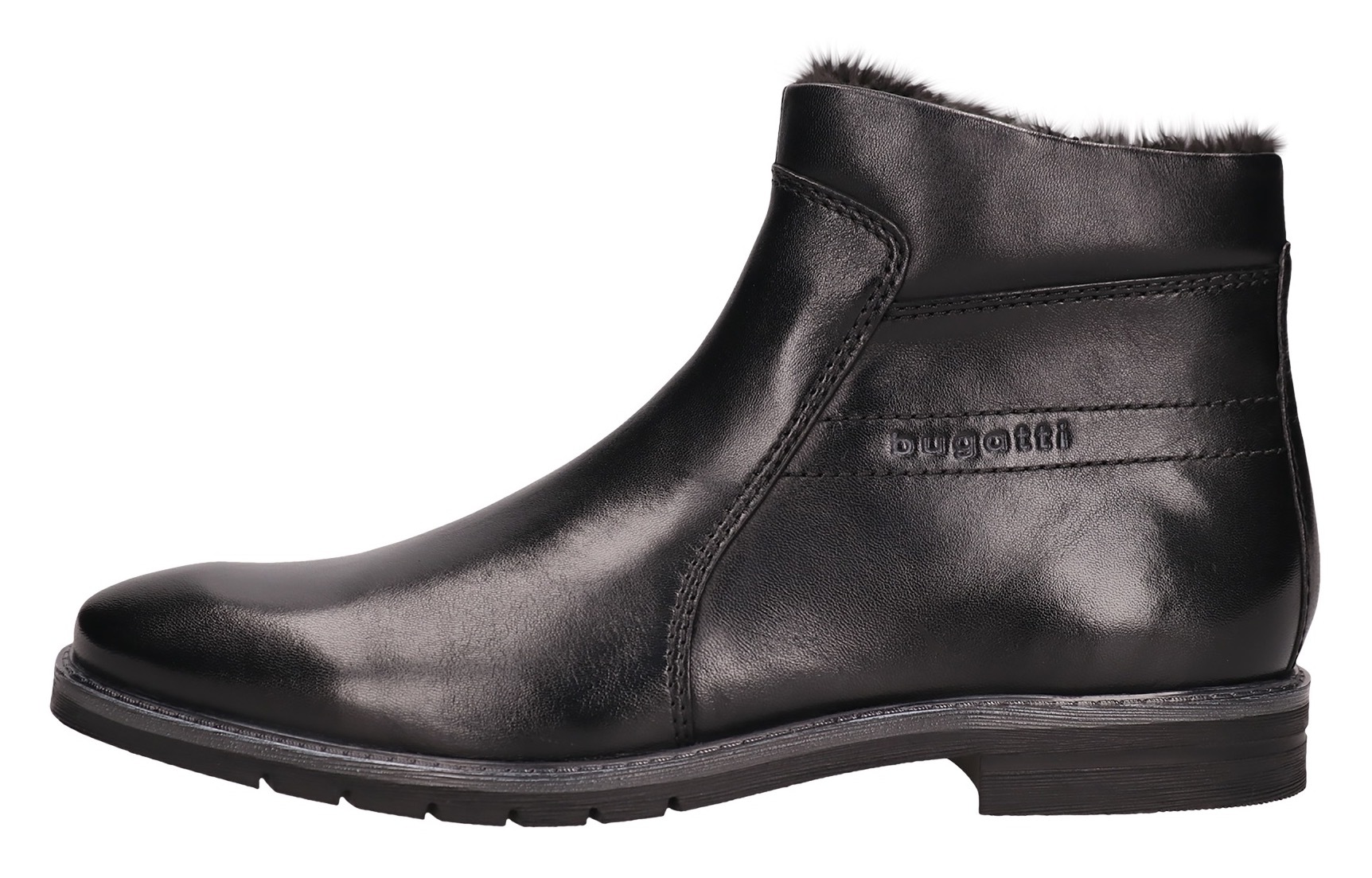 bugatti Westernstiefelette, Stiefelette, Business Schuh mit Warmfutter und Reißverschluss