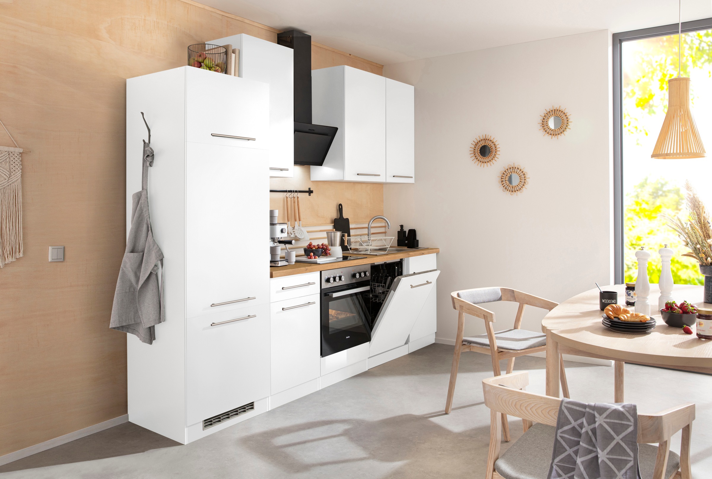 wiho Küchen Küchenzeile »Unna«, mit E-Geräten, Breite 280 cm