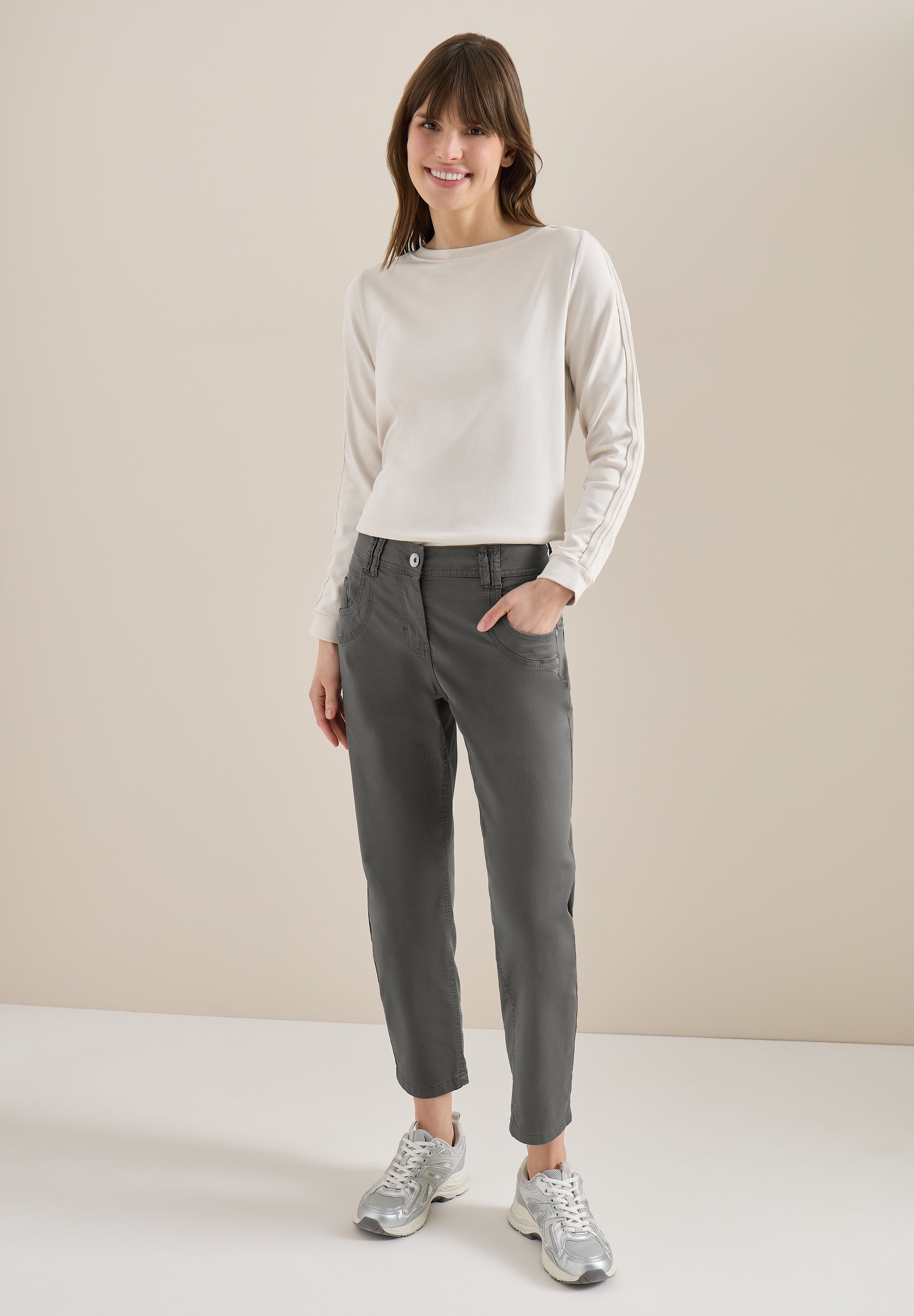 Cecil Scarlett 5-Pocket Trousers Clear Khaki 29 3
