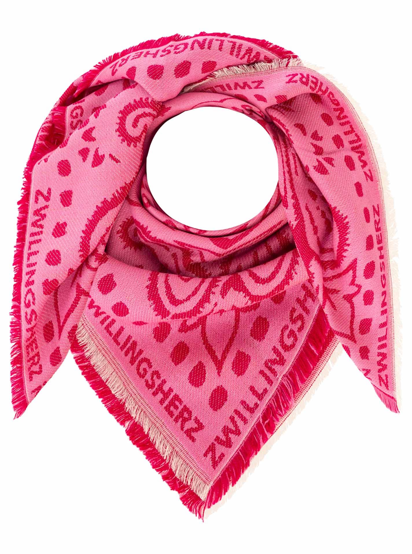 Zwillingsherz Modetuch »"Trendy Paisley"« Paisley Muster, Fransenabschlüsse rundum, Wollanteil