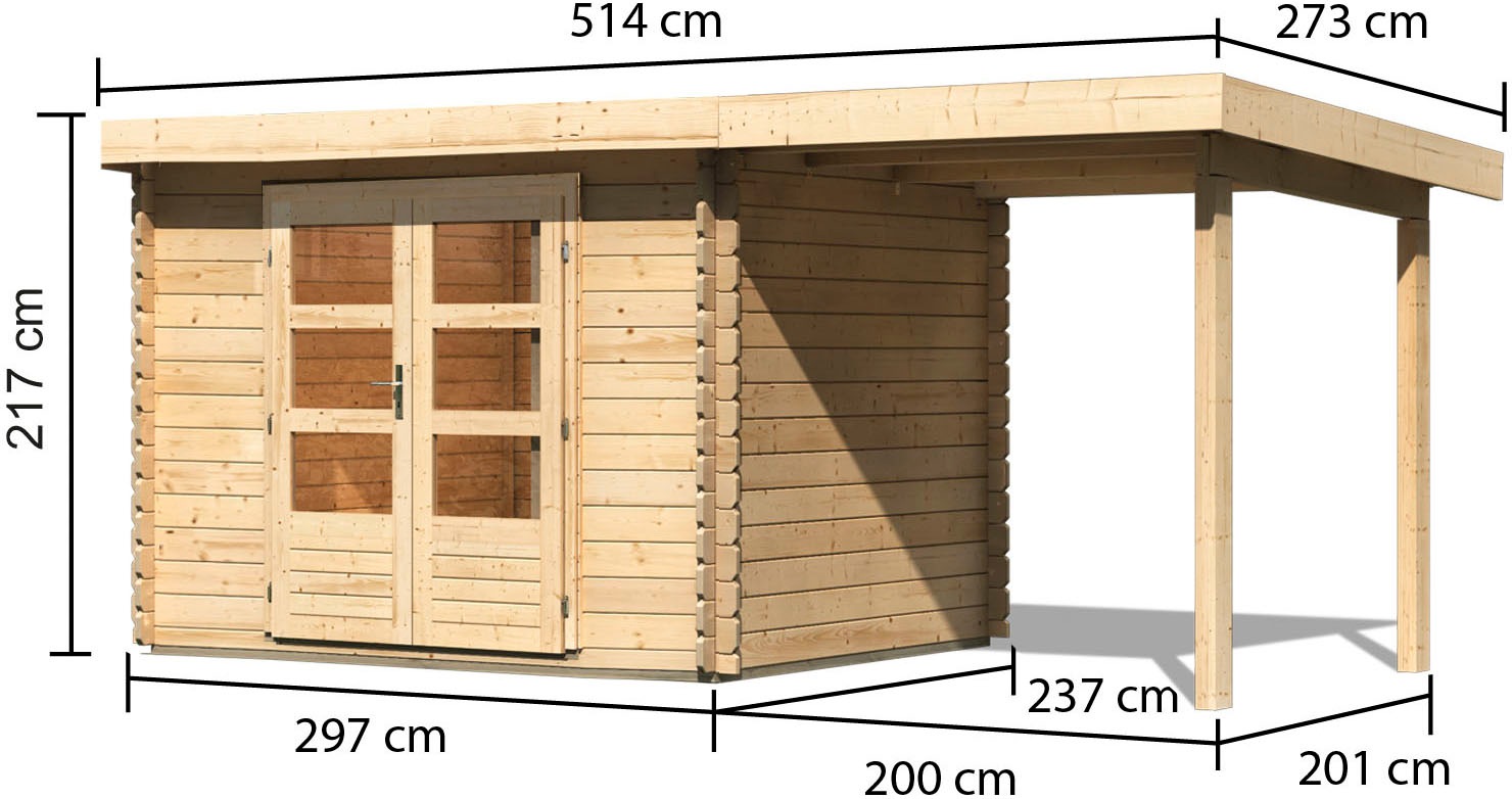 Karibu Gartenhaus »Bastrup 3«, (Set)