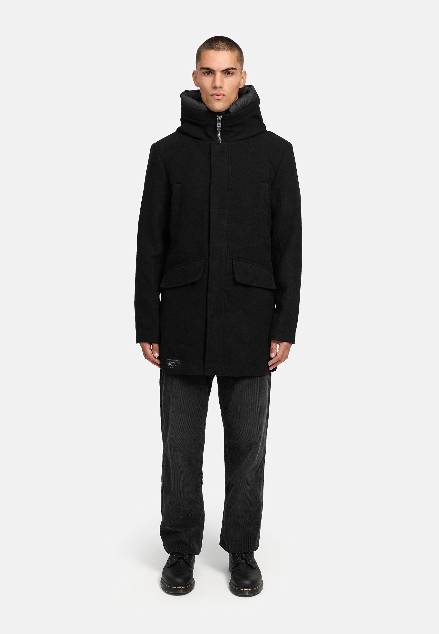 Stone Harbour Kurzmantel »Fenroos XX«, Mantel in Wollmantel-Optik mit Pattentaschen
