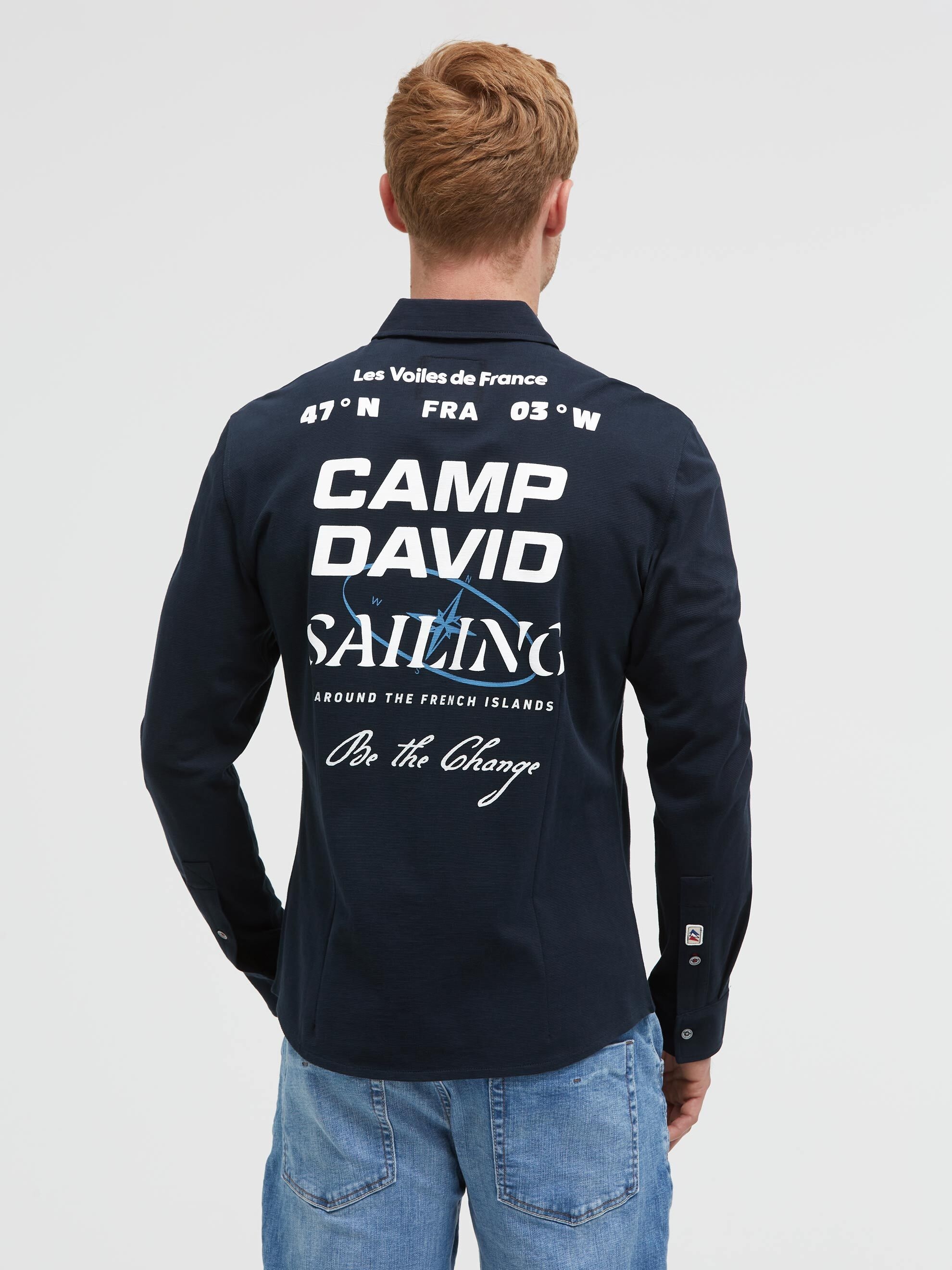 CAMP DAVID Langarmhemd mit Kentkragen