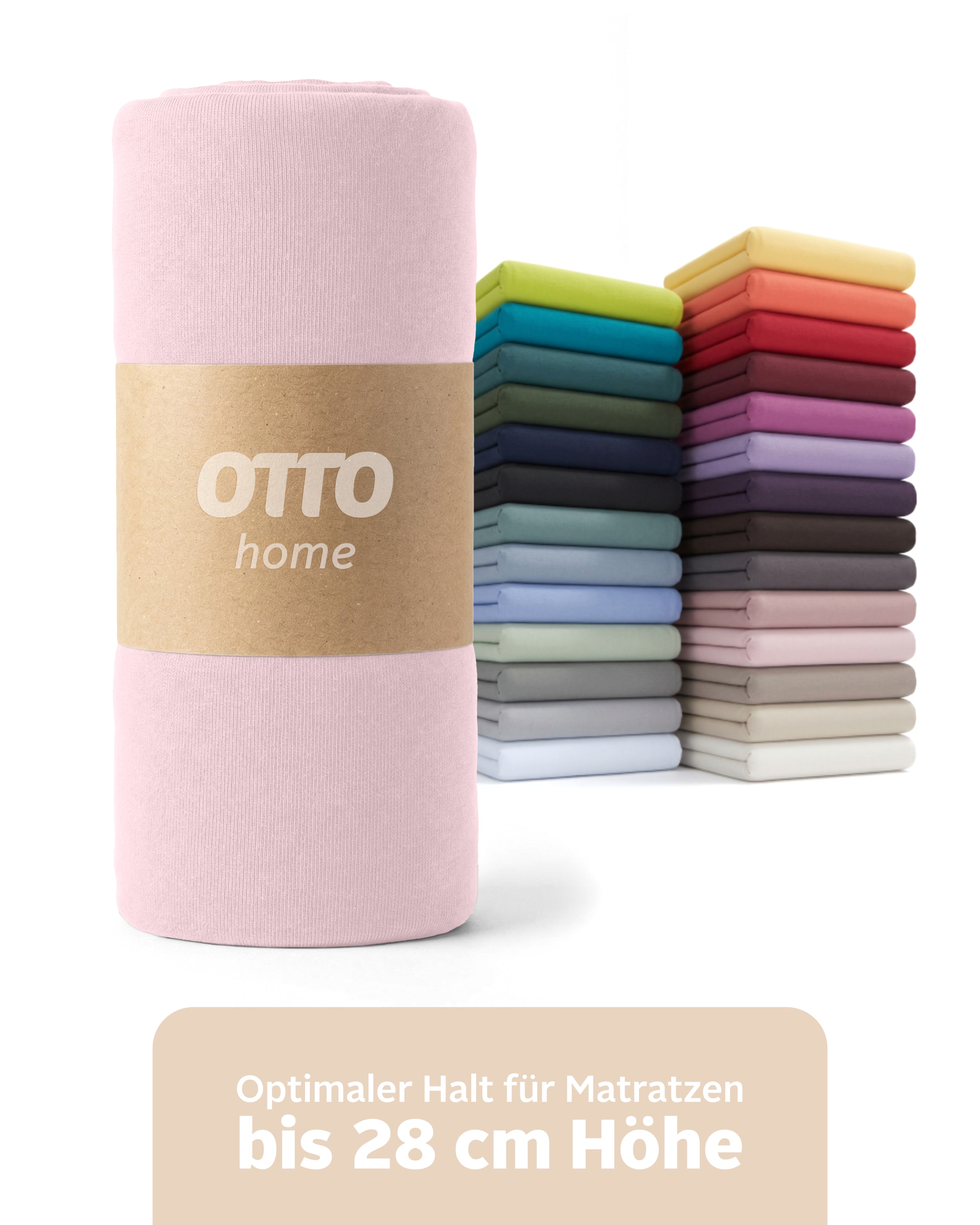 OTTO home "BLACKBERRY in PREMIUM und BASIC Qualität, 100% Baumwolle" für hohe Matratzen bis 28 cm, Bettlaken, Spannbetttuch, Boxspring