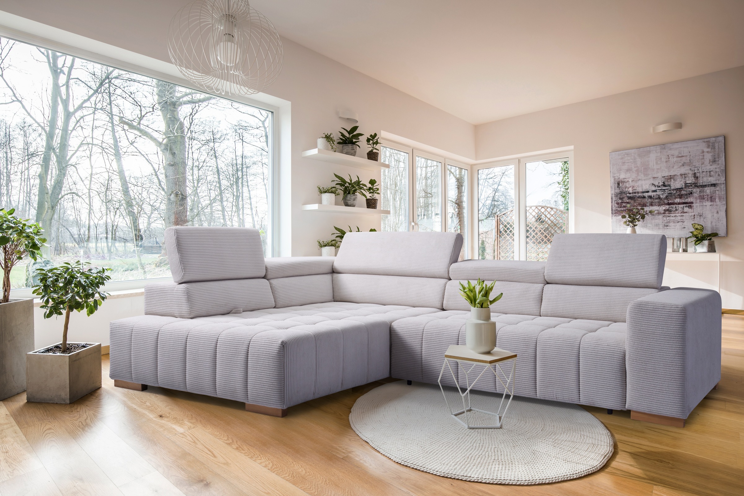 exxpo - sofa fashion Ecksofa "Elianos, hoher Sitzkomfort, aufwendige Kreuzs günstig online kaufen