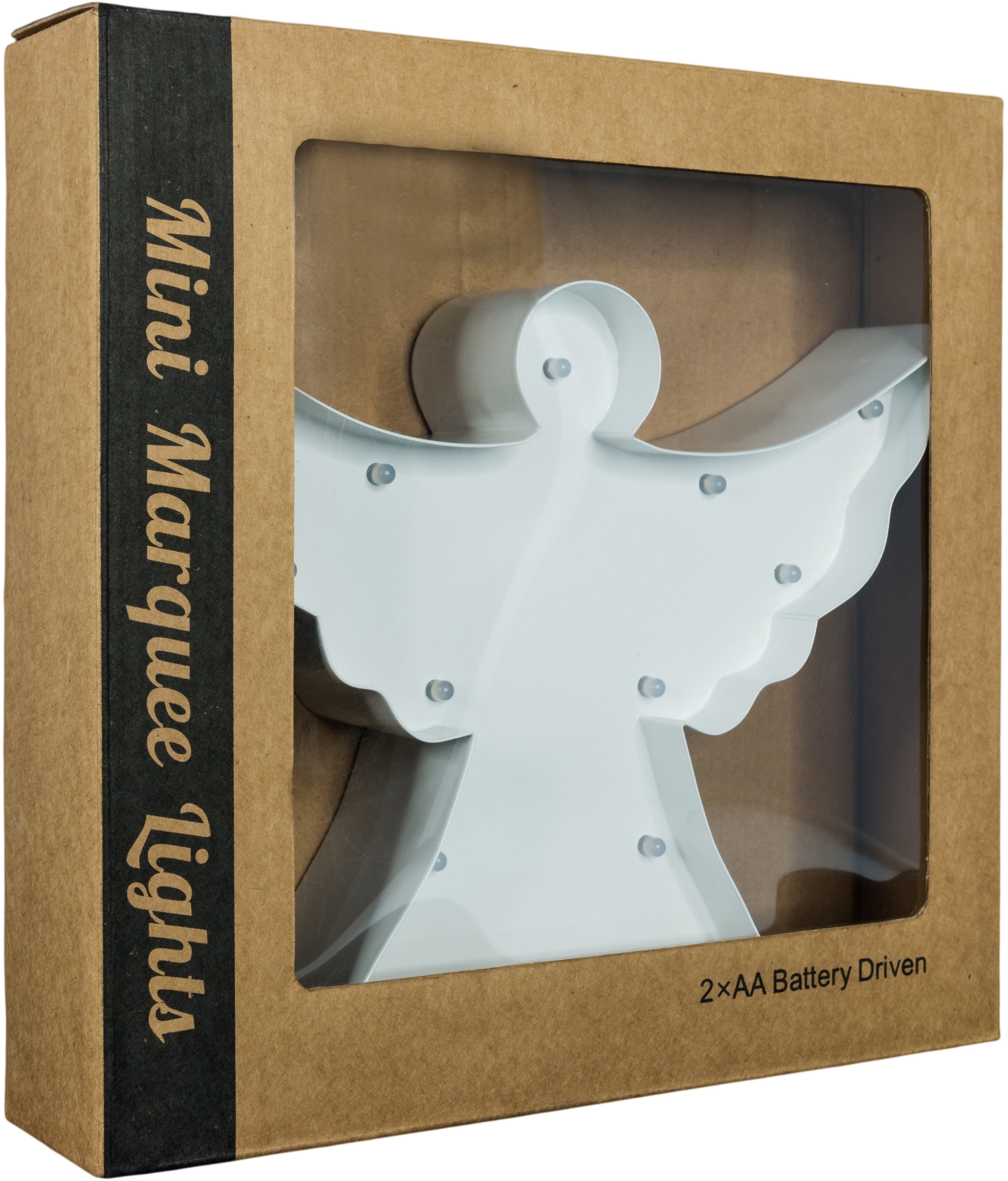 MARQUEE LIGHTS LED Dekolicht »Angel«, 14 flammig, Leuchtmittel LED-Modul | LED fest integriert, Wandlampe, Tischlampe Angel mit 14 festverbauten LEDs - 23x19 cm