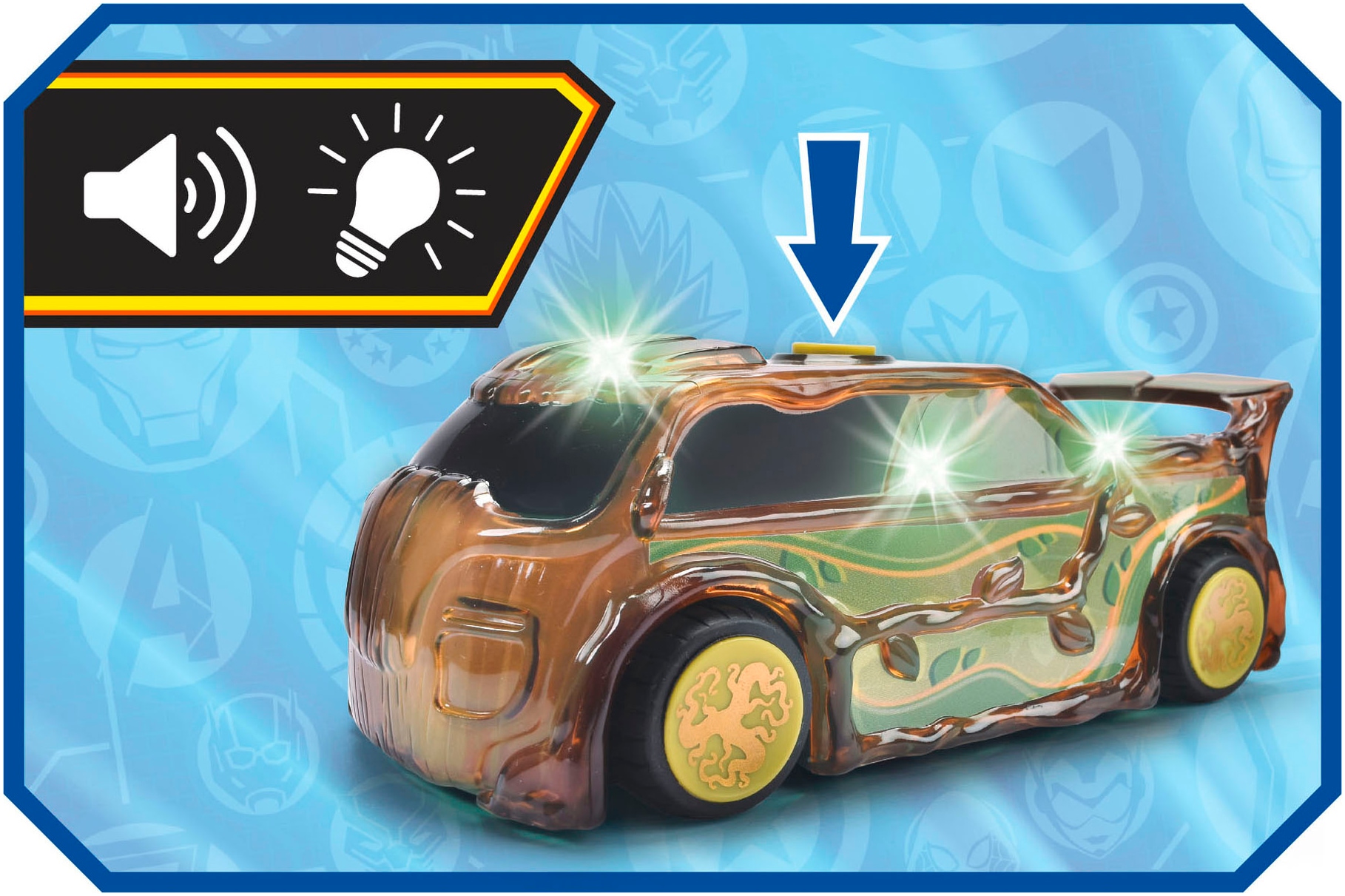 Dickie Toys Spielzeug-Auto »Marvel Light Hero Groot 1:32«, mit Licht und Sound
