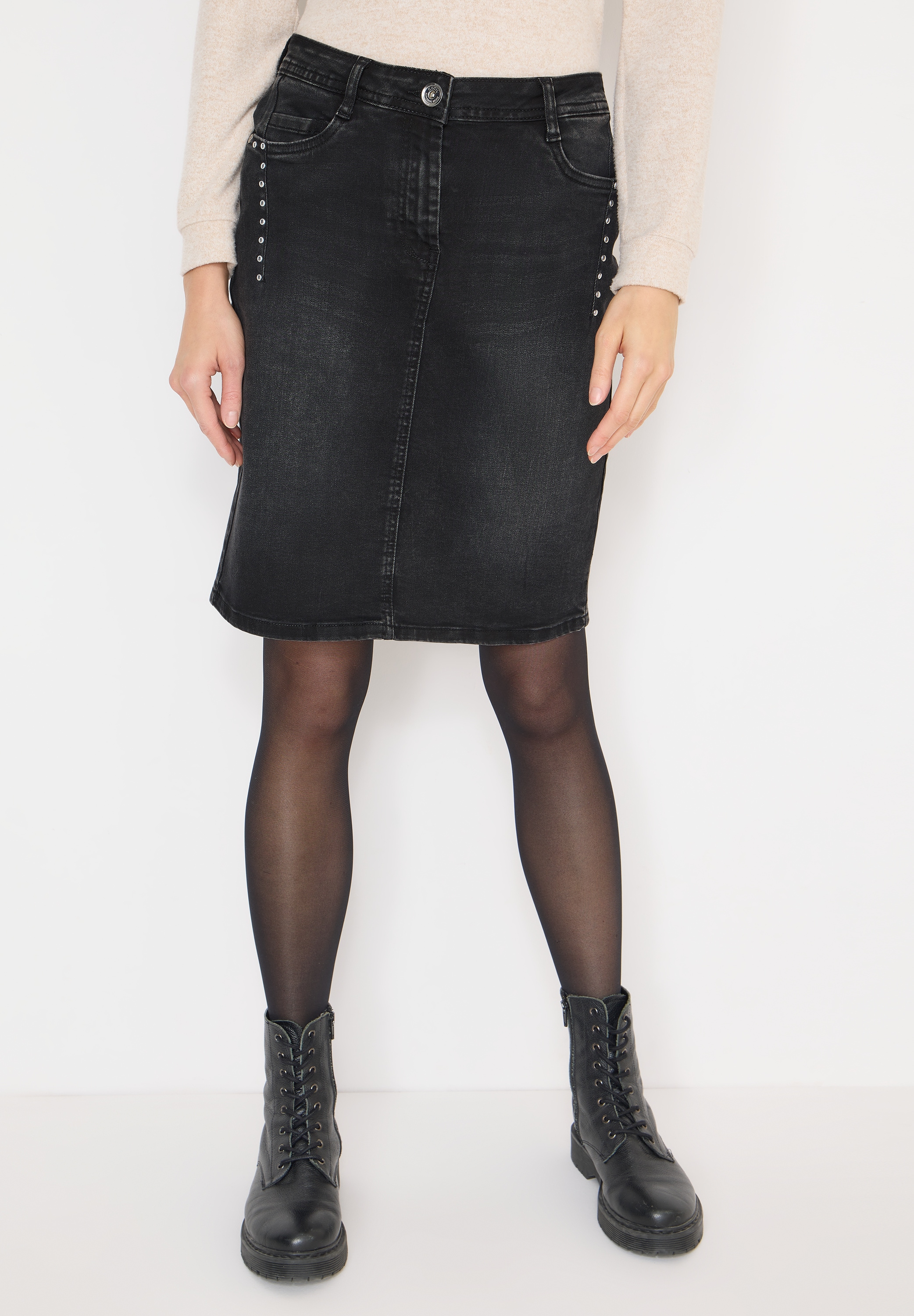 Cecil Jeansrock mit dekorativen Nieten günstig online kaufen