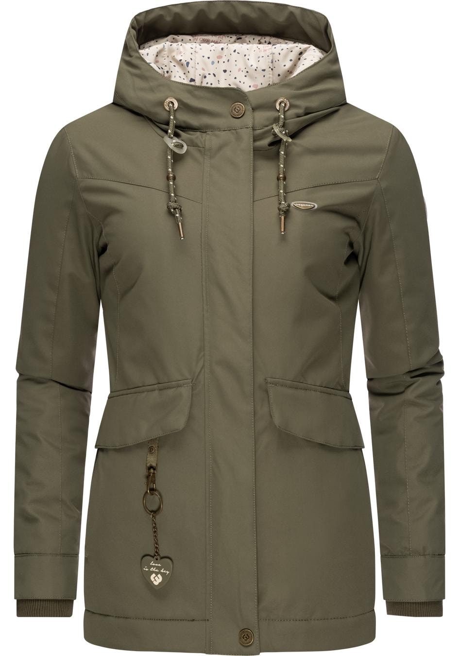 Ragwear Winterjacke »Jazmin Remake II Intl.«, mit Kapuze, wasserdichte Outdoorjacke aus recyceltem Material