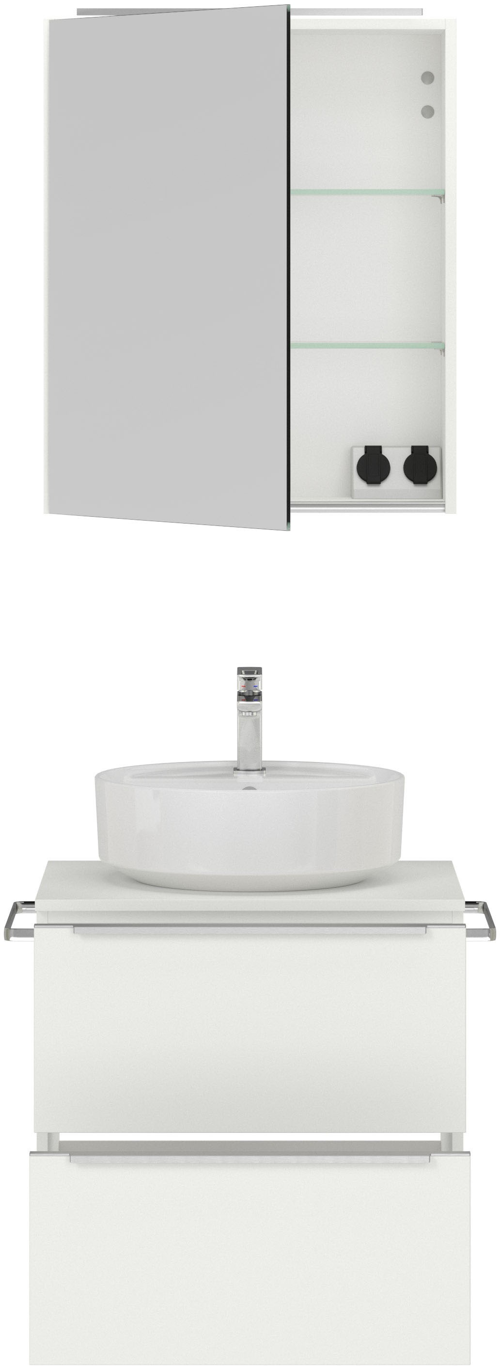 nobilia® Badmöbel-Set »Alvene« vormontiert, mit Soft-Close, 2 Stk. tlg.