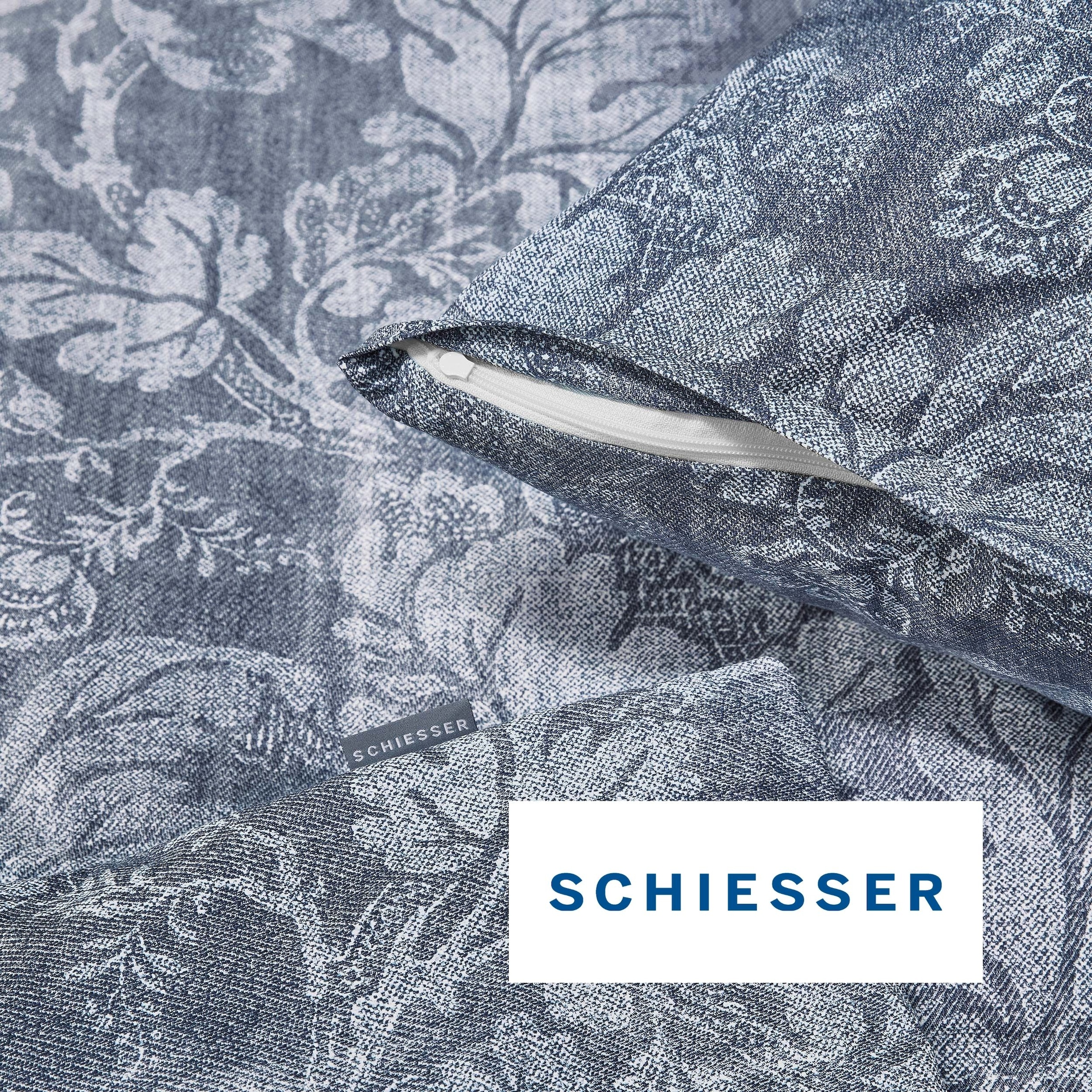Schiesser Bettwäsche »Missy aus reiner Baumwolle in Renforcé-Qualität mit Blattmuster« 2 Stk. OEKO-TEX® MADE IN GREEN