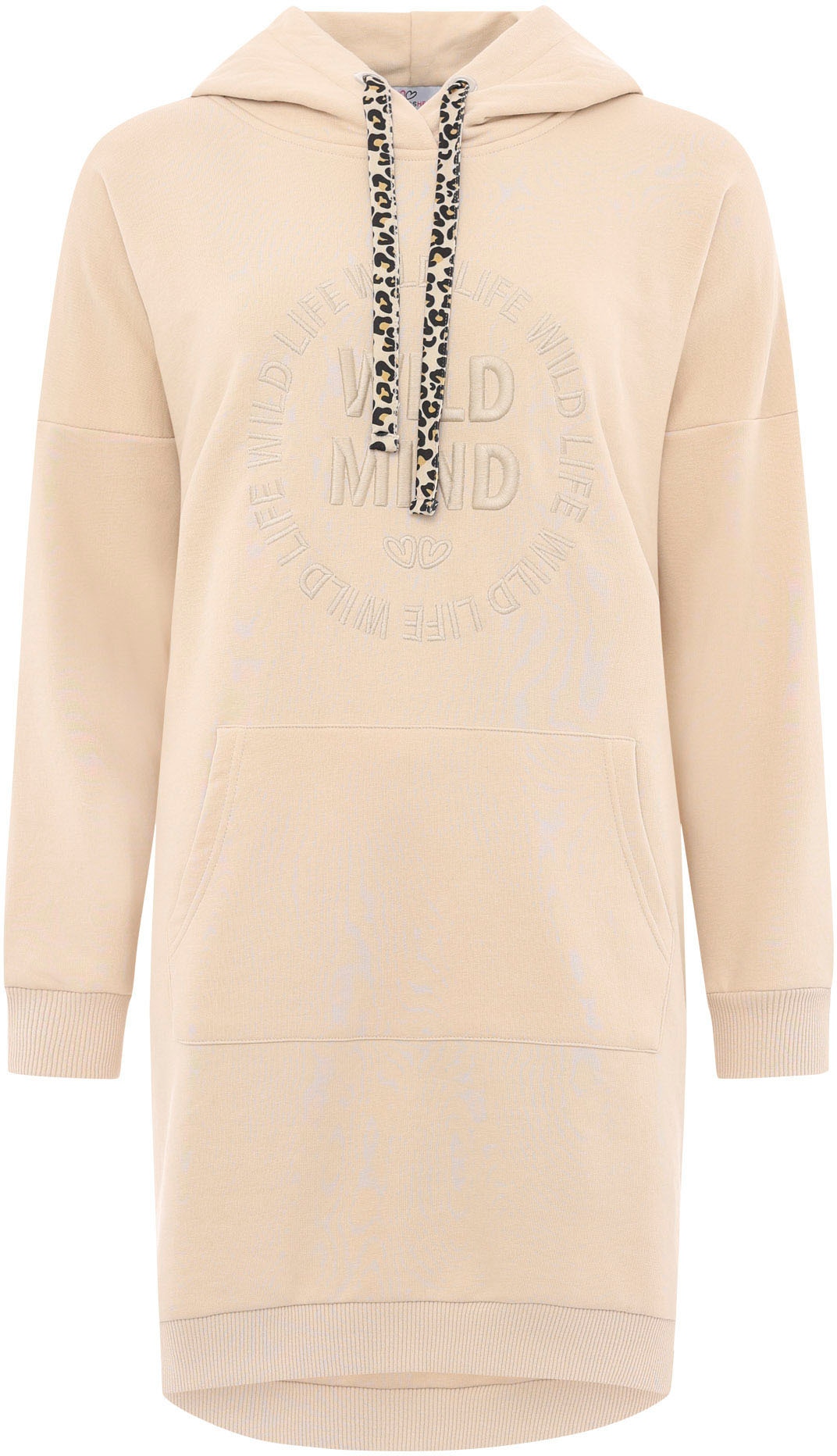 Zwillingsherz Sweatkleid ""Wild Vibes"" Kängurutasche praktische Fronttasch günstig online kaufen