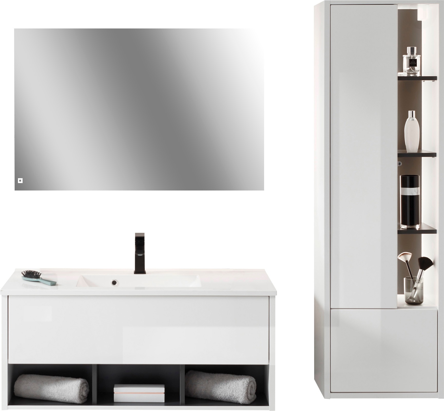 Home affaire Badmöbel-Set "Studio Line, Bad im modernen Design, 3-teiliges günstig online kaufen