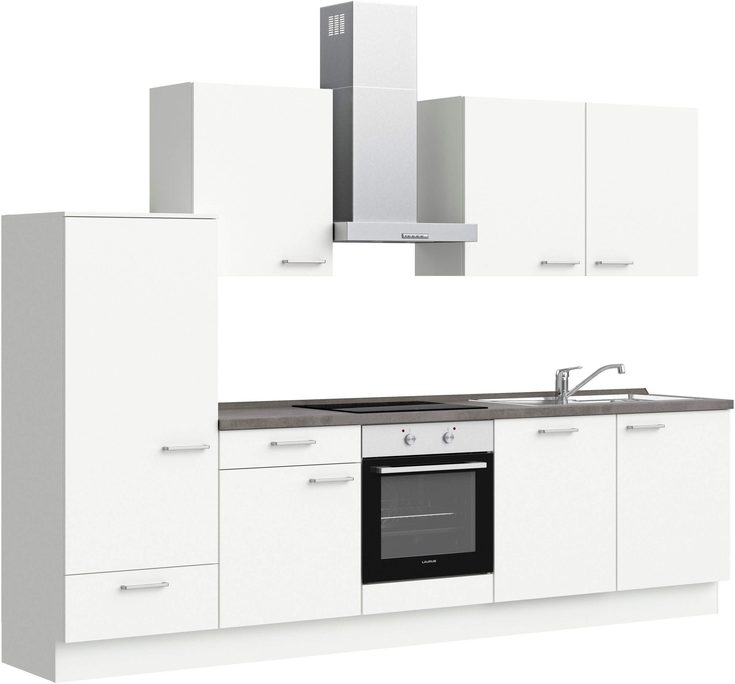 nobilia® Küchenzeile »"Touch I"«, vormontiert, Ausrichtung wählbar, Breite 300 cm, wahlw. mit E-Geräten