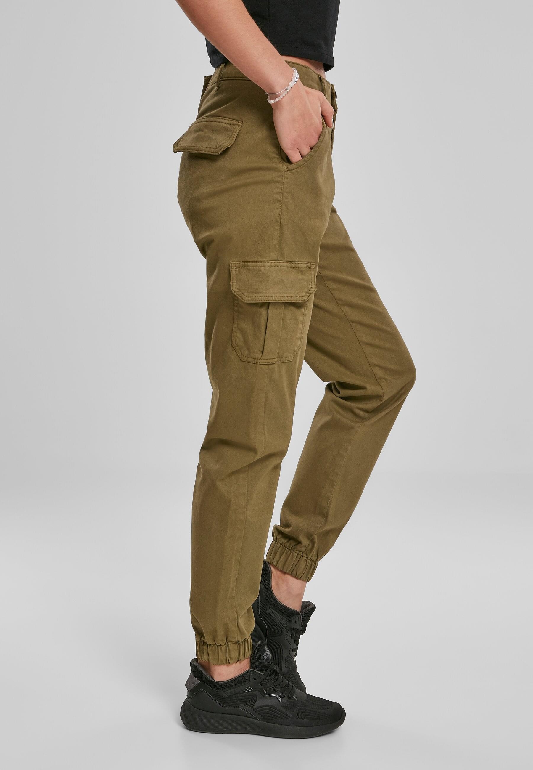 URBAN CLASSICS Cargohose »Urban Classics Damen Ladies High Waist Cargo Pants«, (1 tlg.)