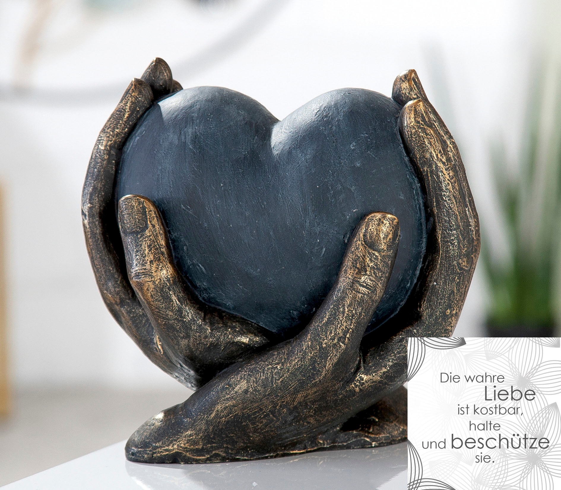 Casablanca by Gilde Dekofigur »Skulptur Herz in Händen« bestellen | BAUR | Dekofiguren