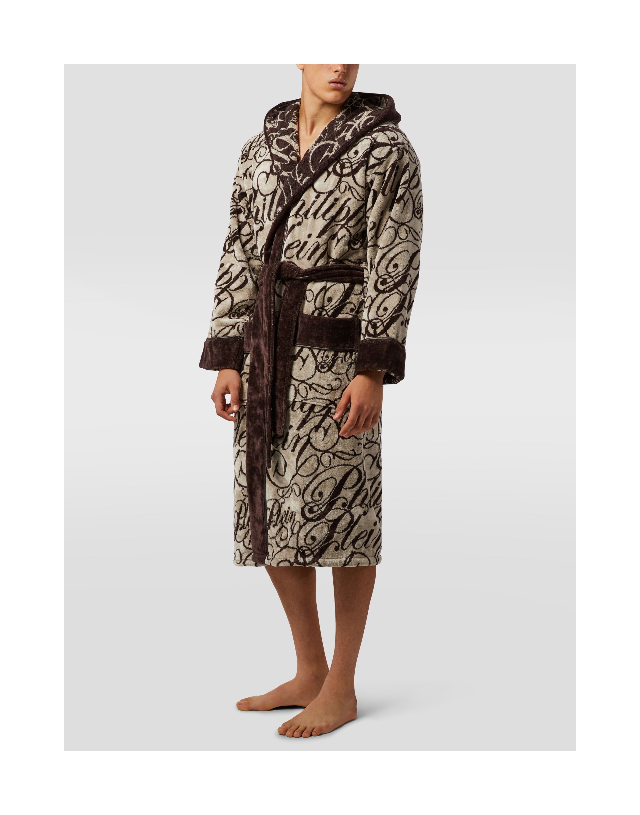 PHILIPP PLEIN Bademantel »Hooded Bathrobe Signature«