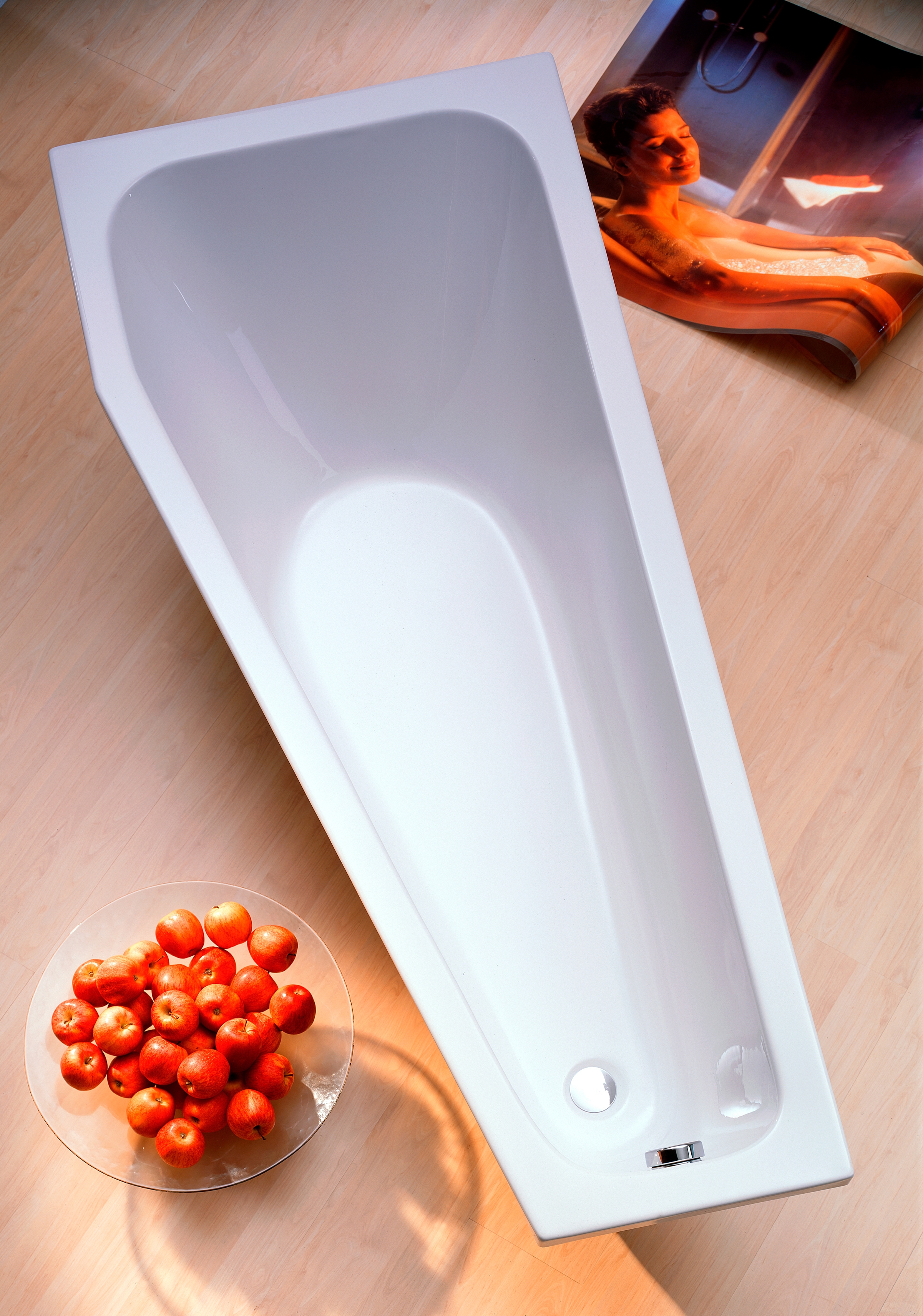 Badewanne OTTOFOND, B:75cm H:41,5cm L:170cm T:75cm, weiß, Sanitäracryl, Badewannen, "Koala Vario", mit Fußgestell