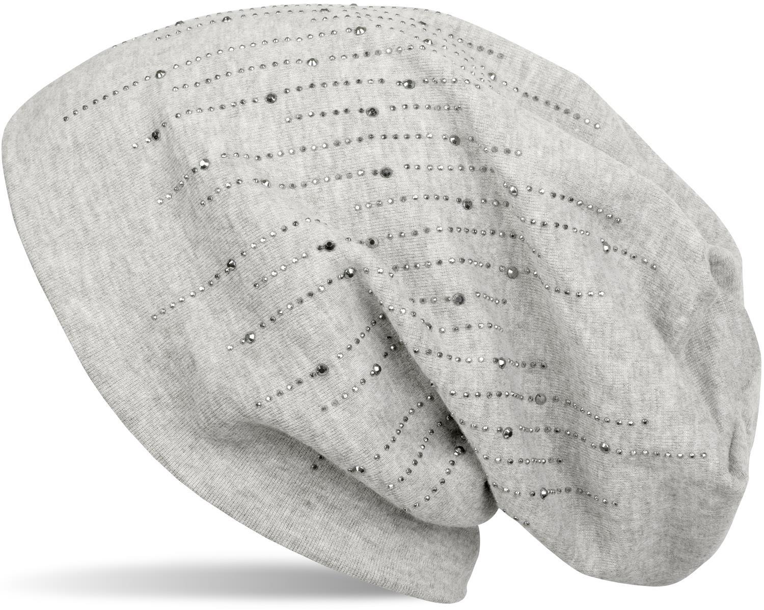 styleBREAKER Beanie "Beanie mit Strass Streifen" 1 Stk.