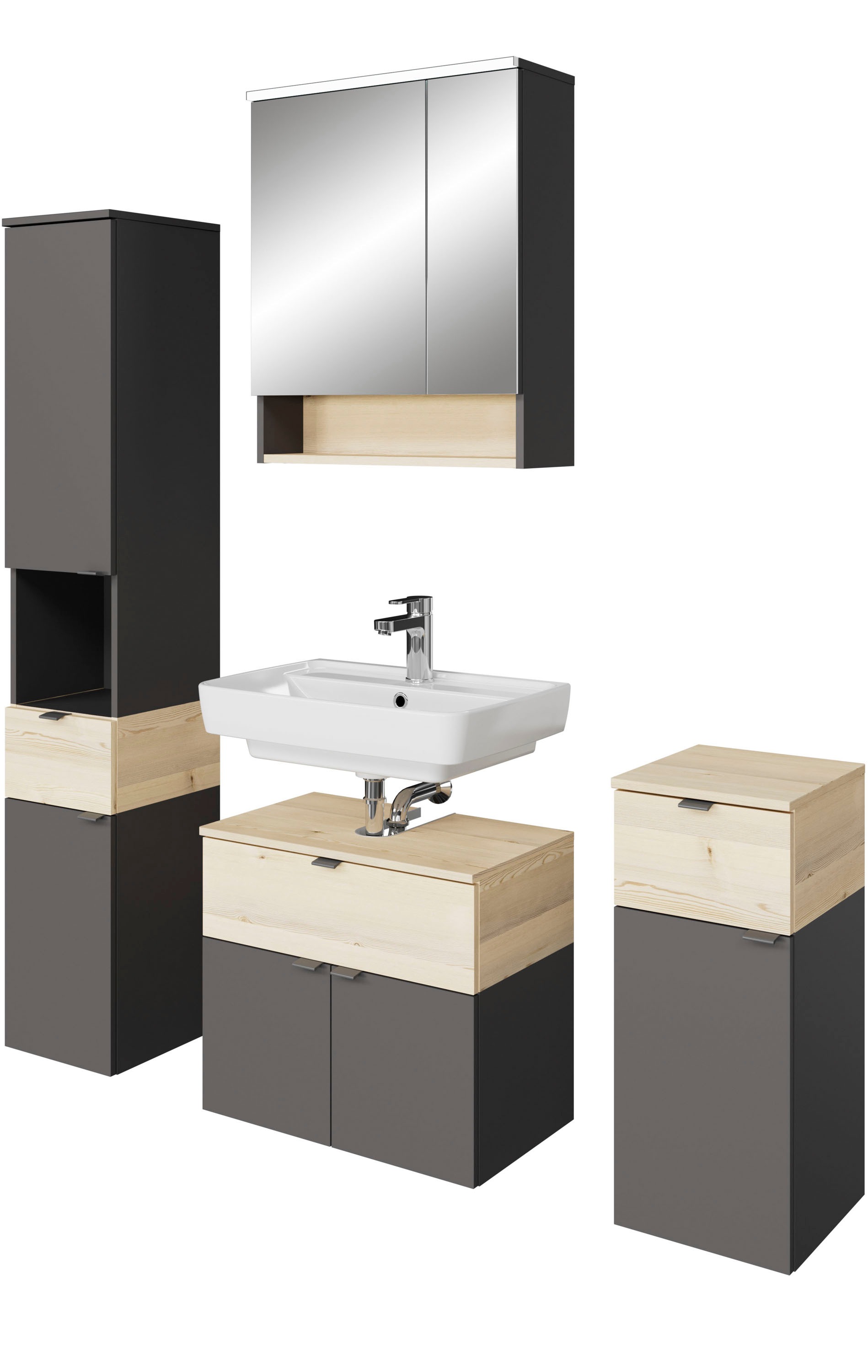 Saphir Badmöbel-Set "3-teilig mit Soft-Close Auszügen" Komplett-Set, 4 Stk. günstig online kaufen