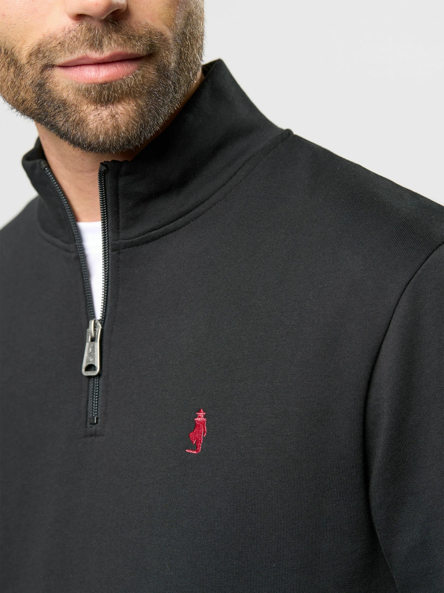 MCS Strickpullover »MCS sweatshirt with half-zip Clement«