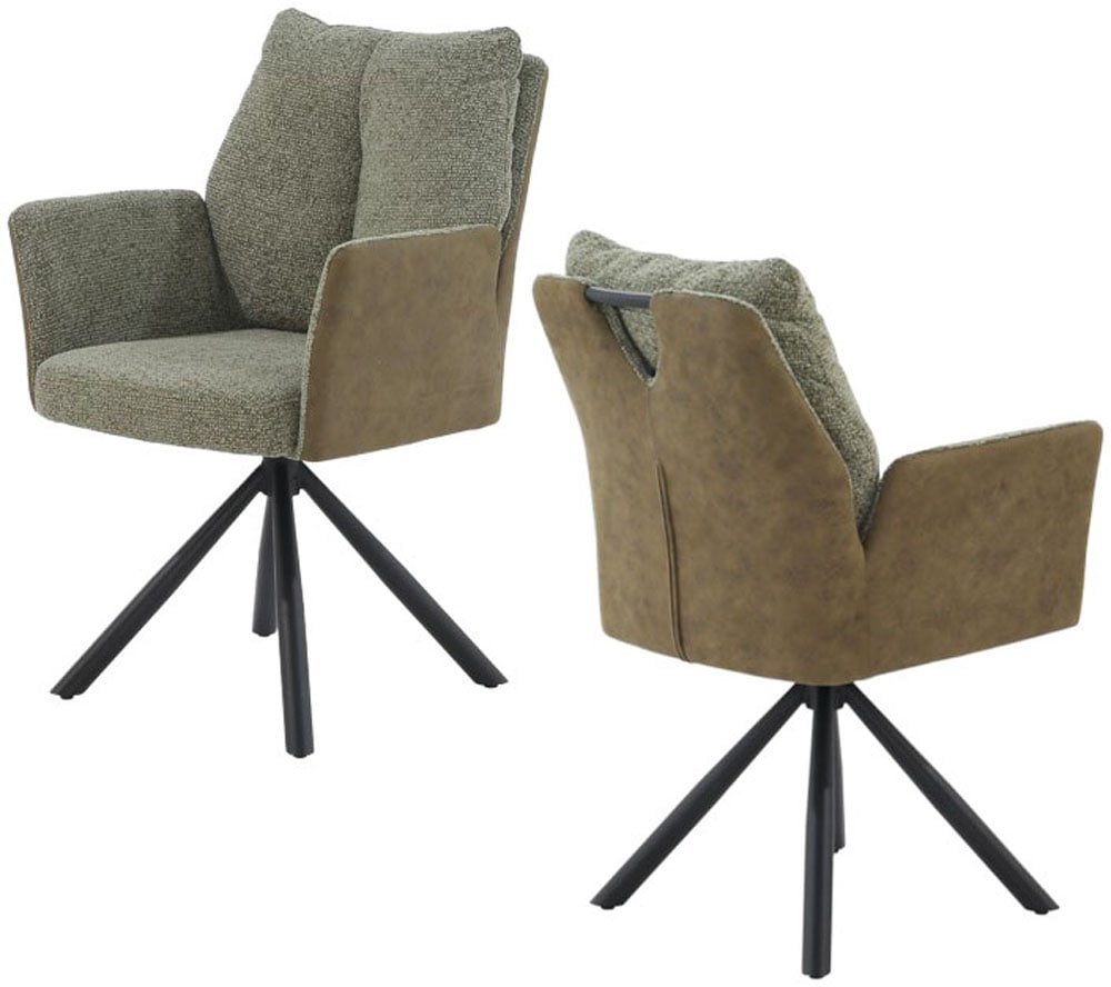Jockenhöfer Gruppe Drehstuhl "Shelby" (Set) 2 Stk.4-Fuss-Stuhl, 360 drehbar, Taschenfederkern, bis 150kg belastbar