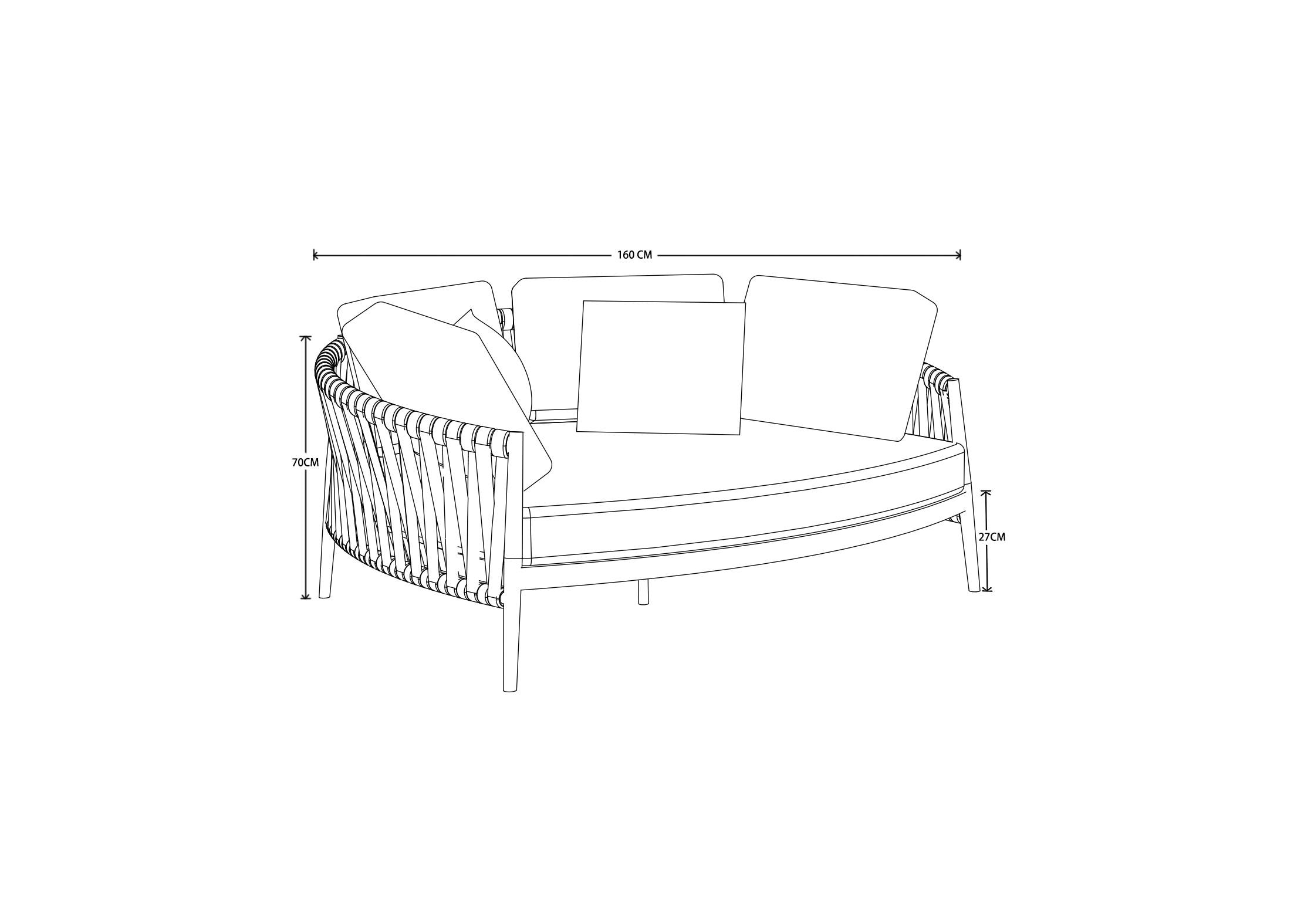 bella sole Garten-Essgruppe, mit 2 Kissen