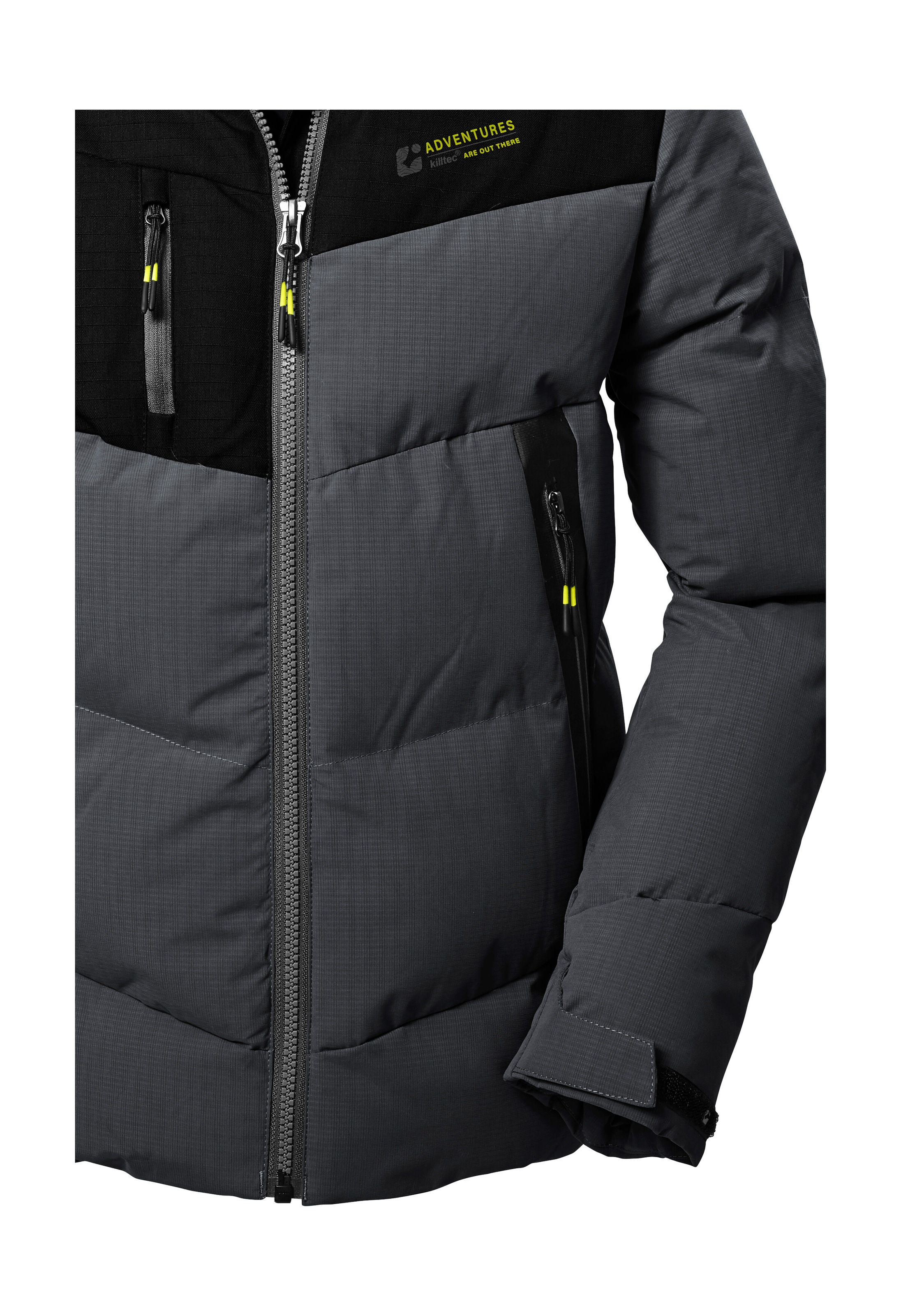 Killtec Steppjacke »KOW 376 BYS QLTD JCKT«, Wasserabweisende Jacke mit Kapuze, Kinnschutz und Colourblock-Design