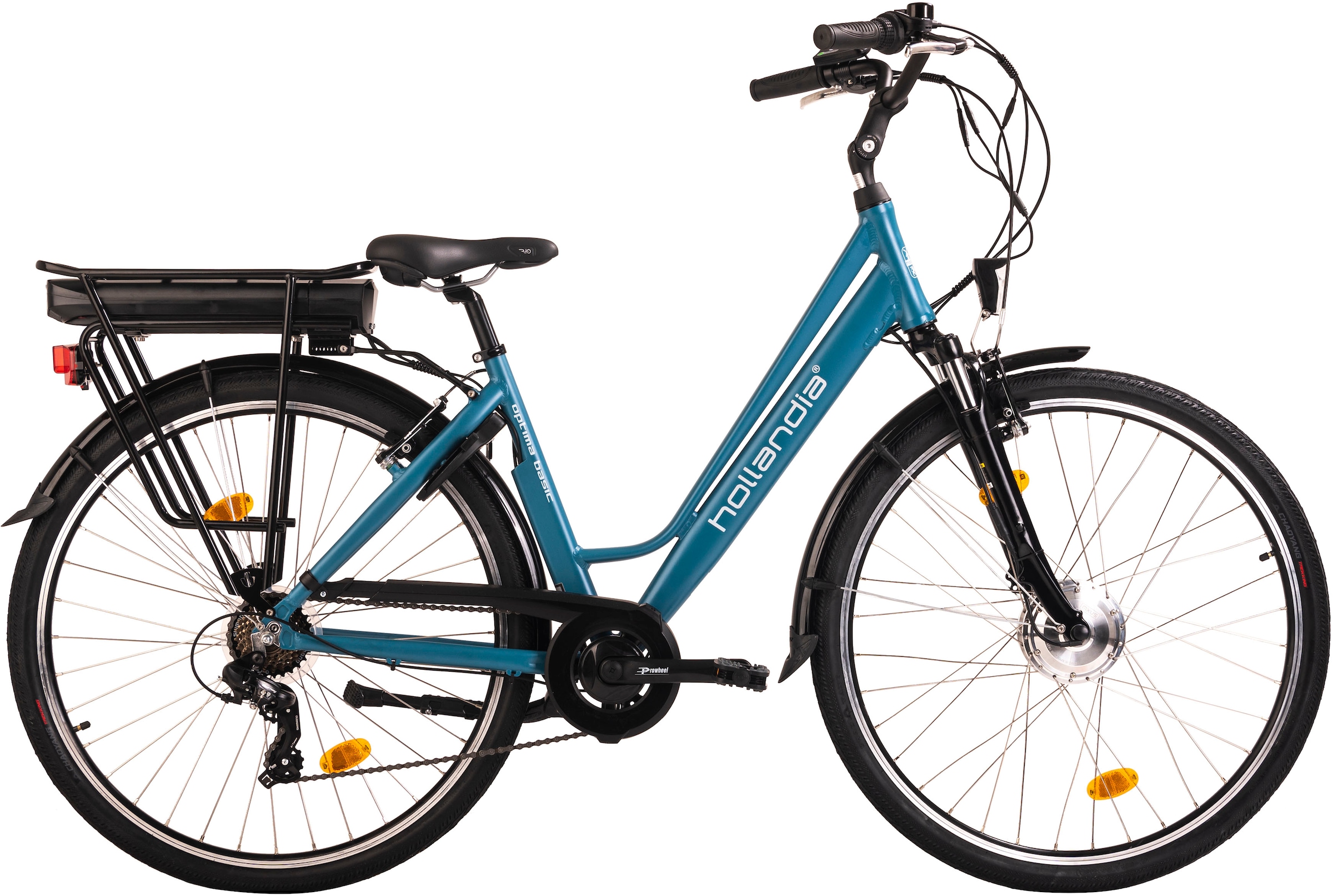 Hollandia E-Bike "Optima Basic", 7 Gang, Shimano, Tourney, Frontmotor 250 W, Pedelec, Elektrofahrrad für Damen u. Herren