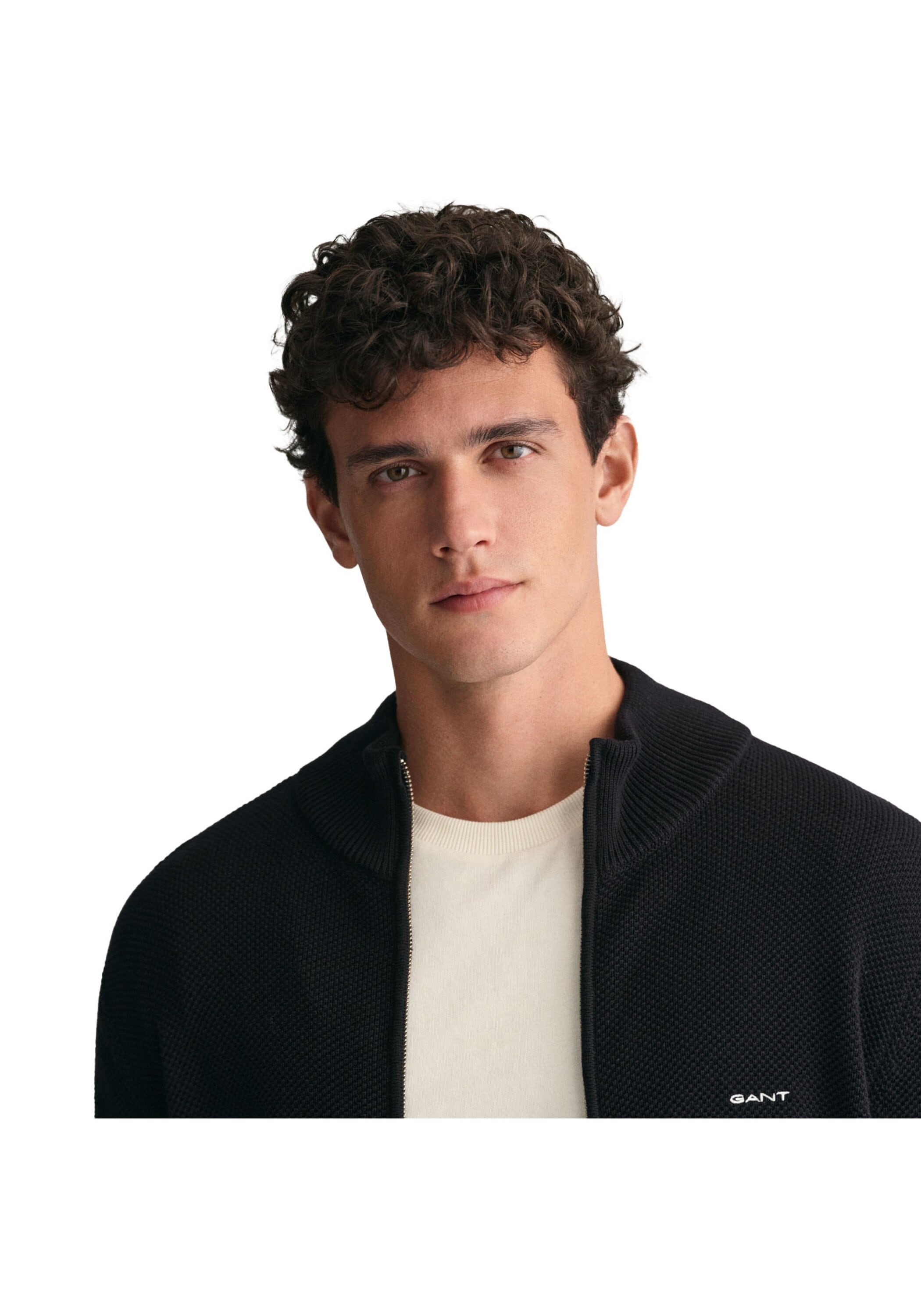 Gant Sweatshirt »Strickjacke COTTON PIQUE HALF ZIP CARDIGAN«