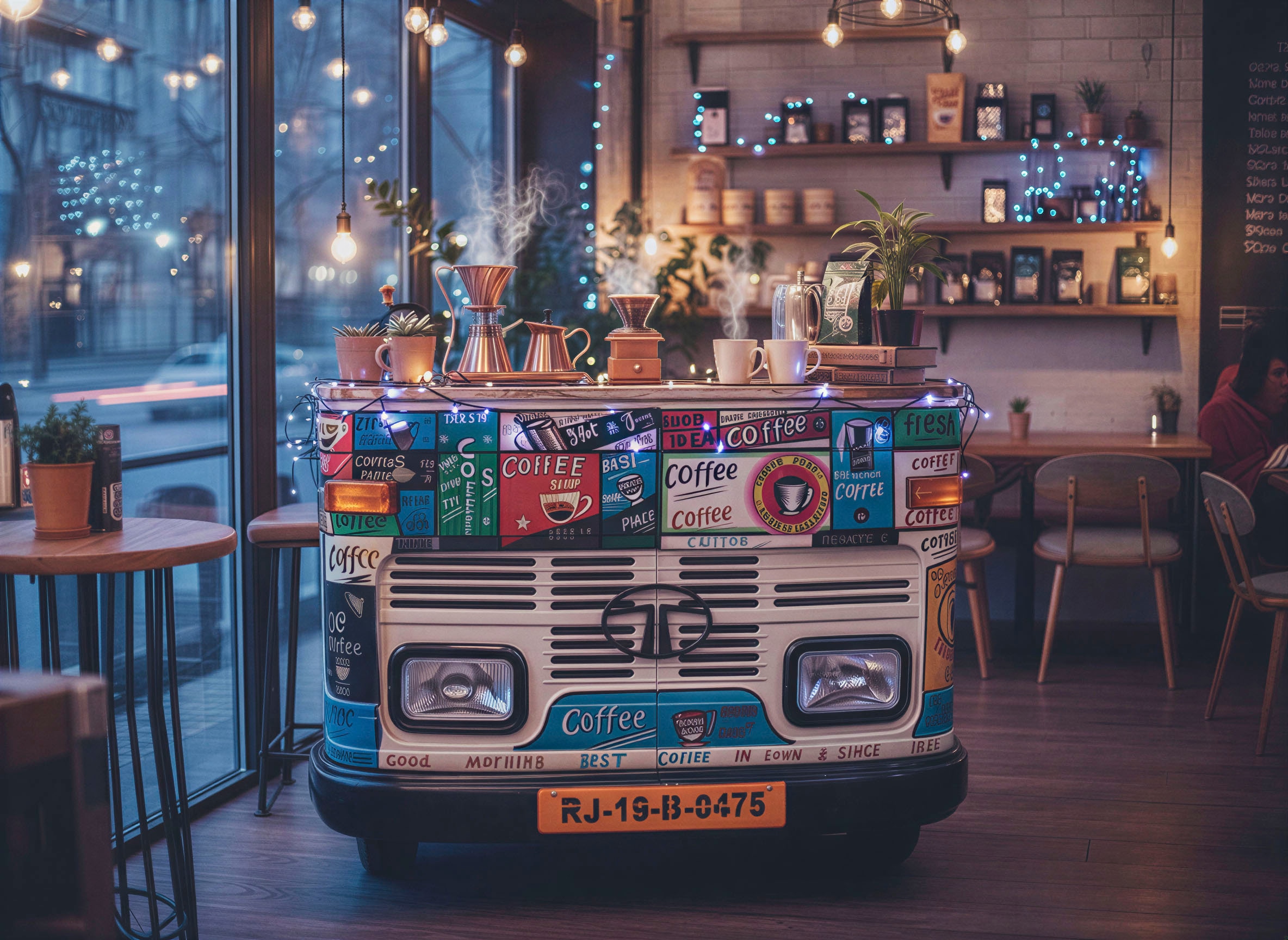 SIT Bartisch aus einer alten LKW-Front günstig online kaufen