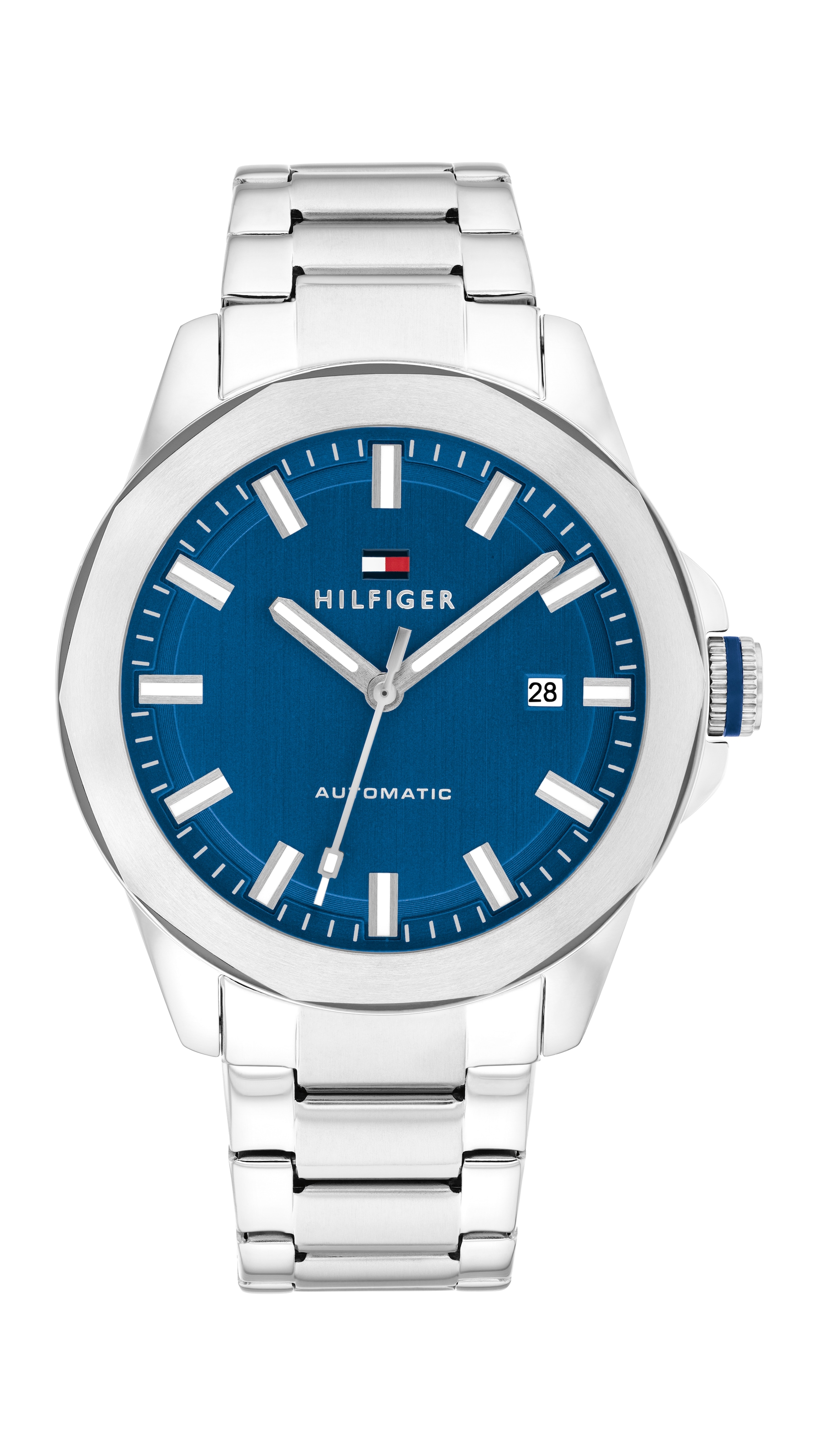 Tommy Hilfiger Automatikuhr »LARS« Armbanduhr, Herrenuhr, Mechanische Uhr, Edelstahlarmband, analog, Tag
