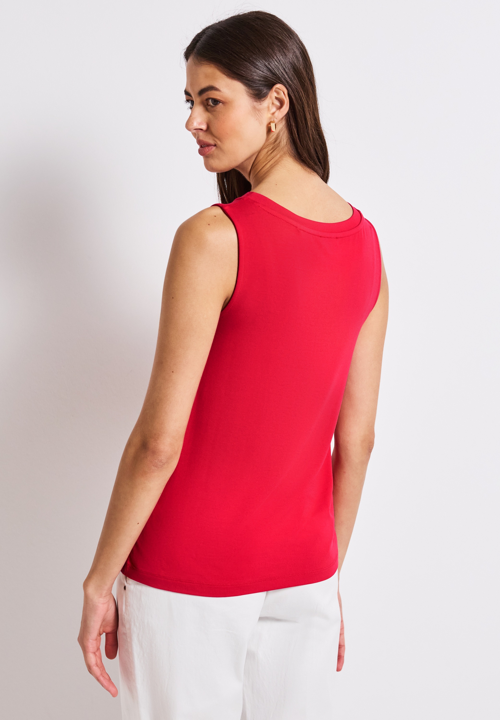 STREET ONE T-Shirt, aus elastischem Materialmix
