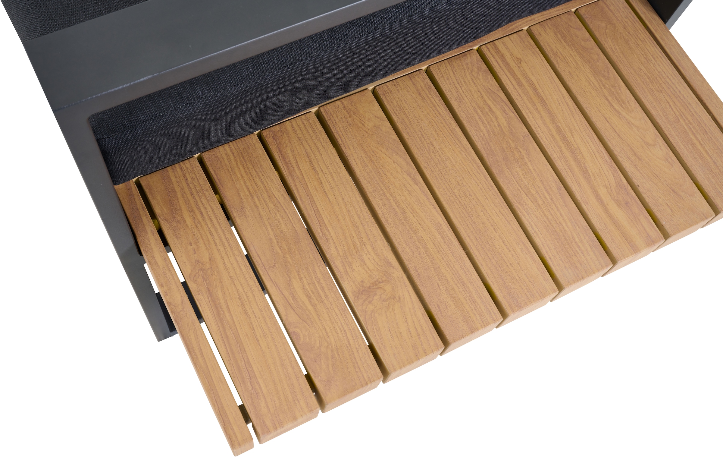 Siena Garden Gartensofa »BARI« Aluminium, teaklook, inkl. Kissen, Dining-Set 2-teilig