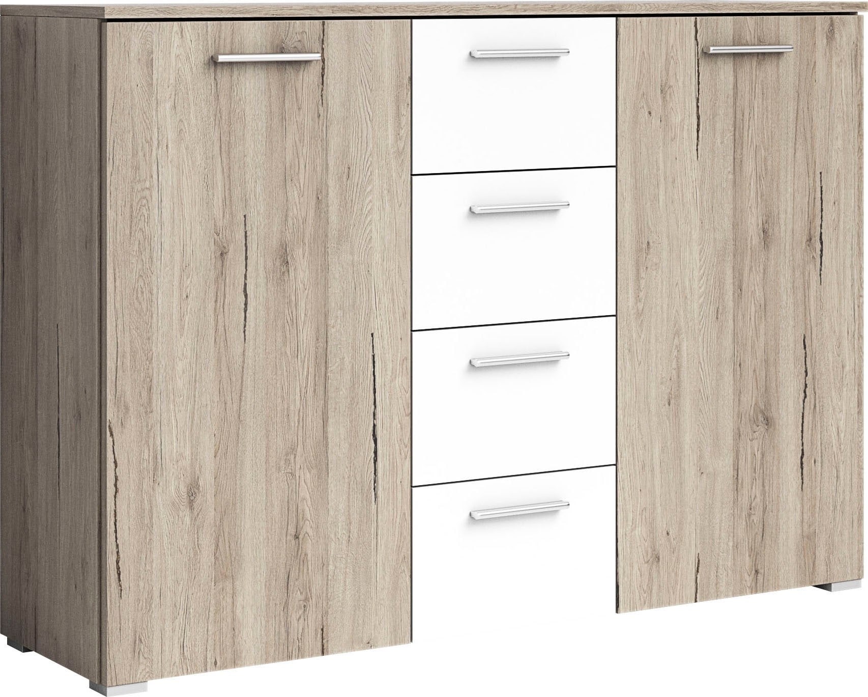 Home affaire Kombikommode "Beta Breite 132 cm, zeitlose Schubladenkommode, günstig online kaufen