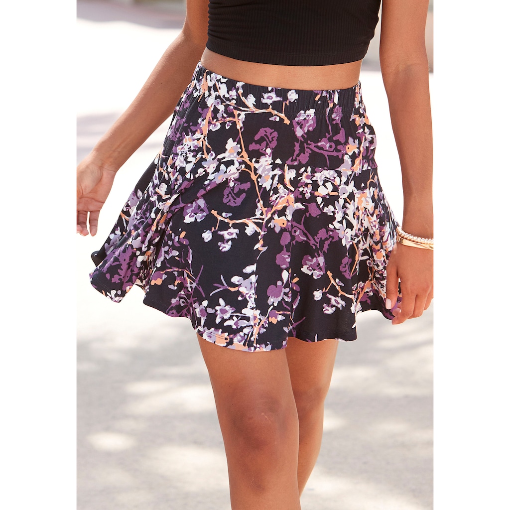 Vivance Hosenrock, mit Blumenprint, Skort, Rock inklusive Hose