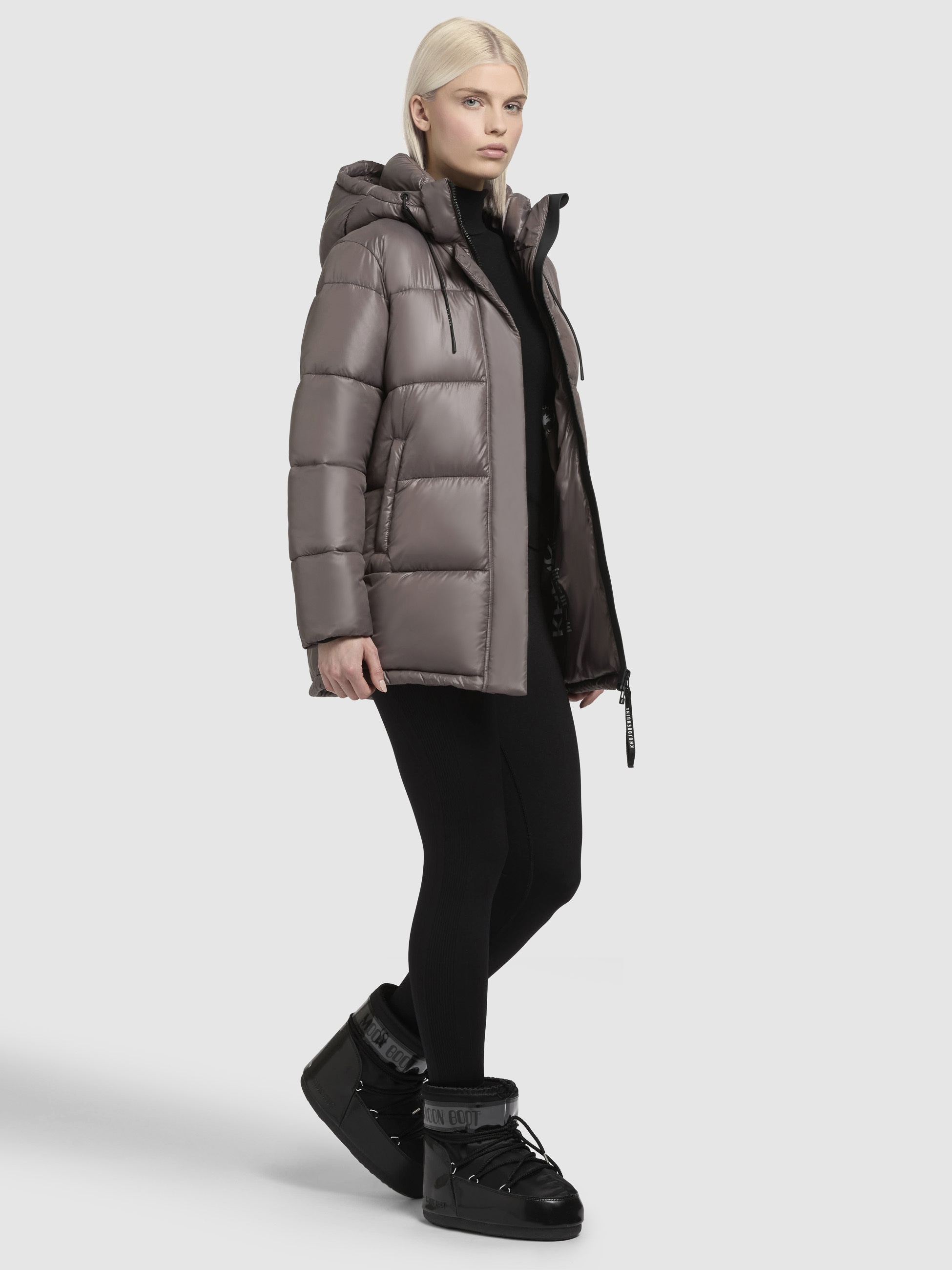 khujo Steppjacke »WORD3 SATIN«, mit Kapuze