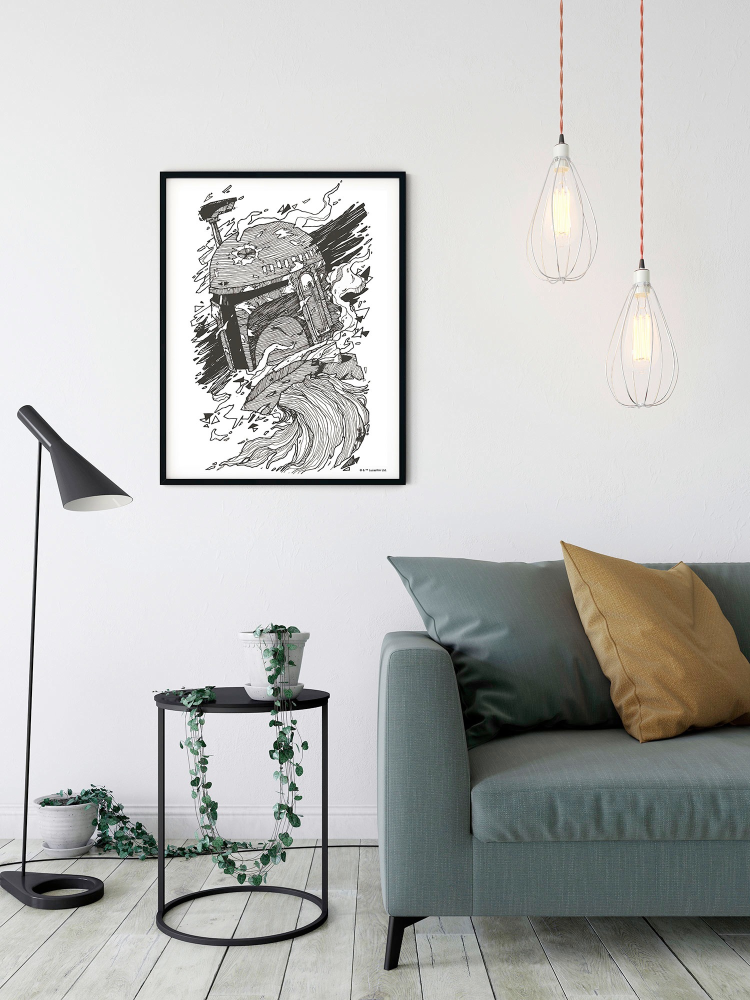 Komar Wandbild »Star Wars Boba Fett Drawing«, (1 St.), Kinderzimmer, Schlafzimmer, Wohnzimmer