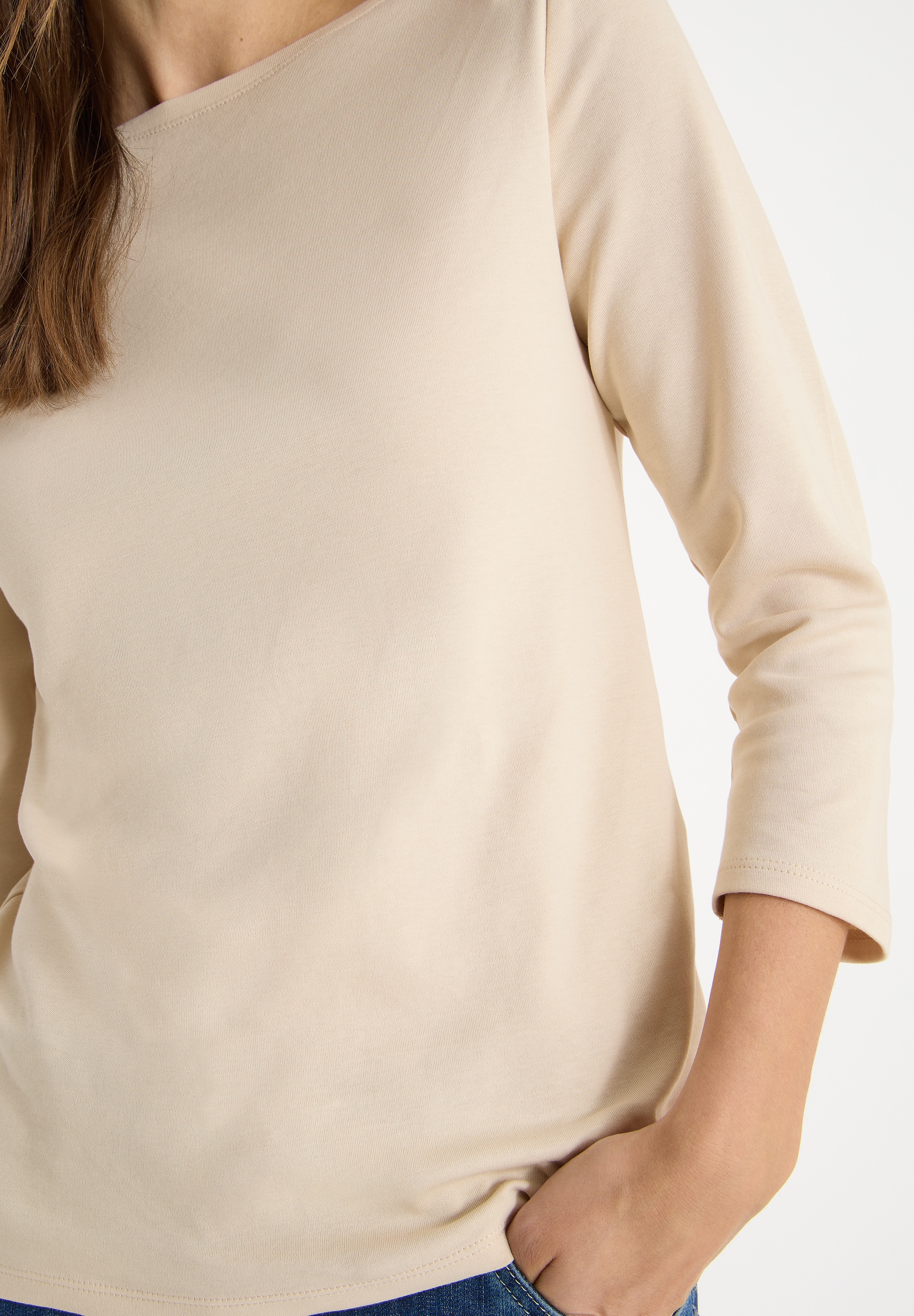 Cecil 3/4-Arm-Shirt mit U-Boot-Ausschnitt