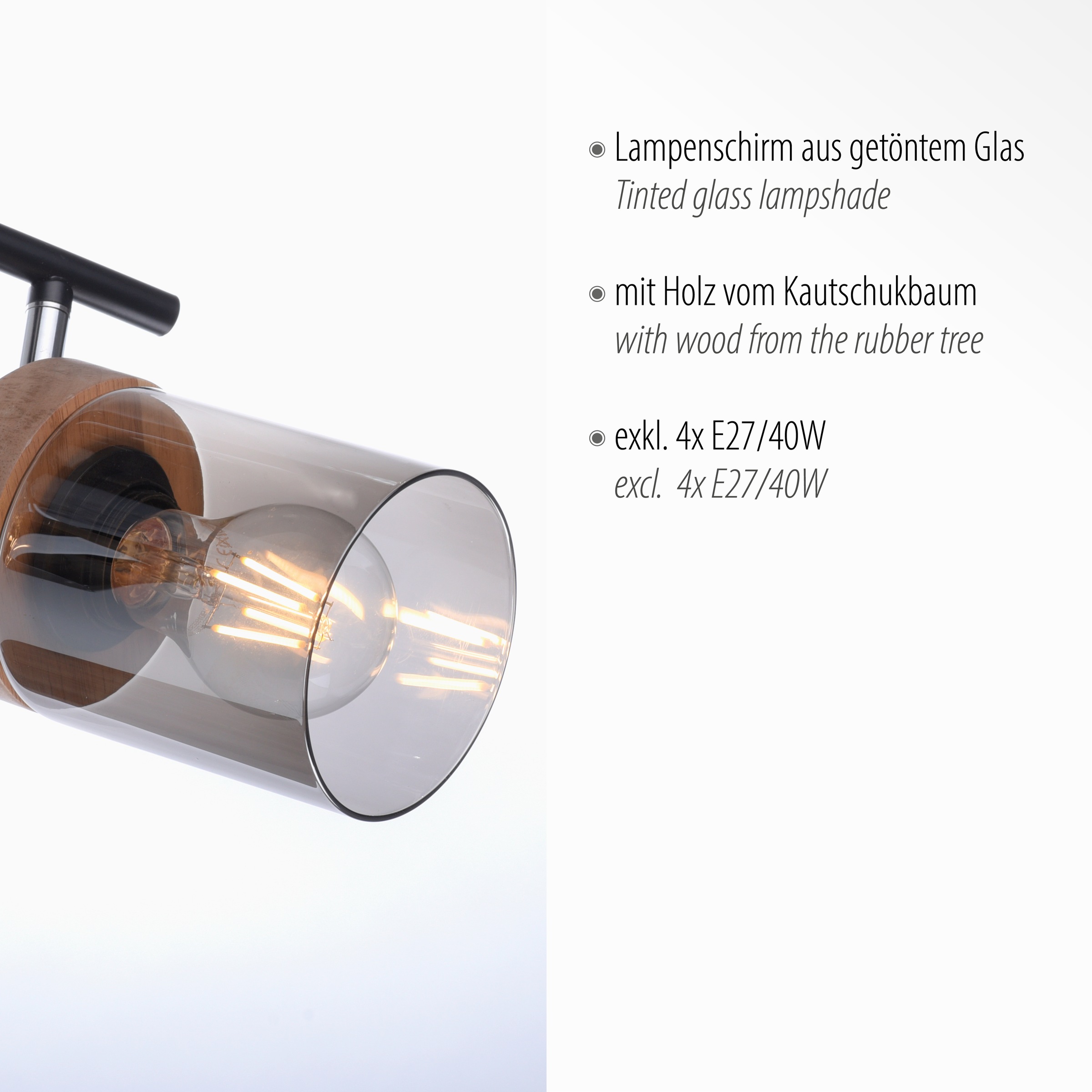 Direkt ExklusiveE27 flammig-flammig, Deckenleuchte | 4 »PASQUAL«, BAUR Leuchten