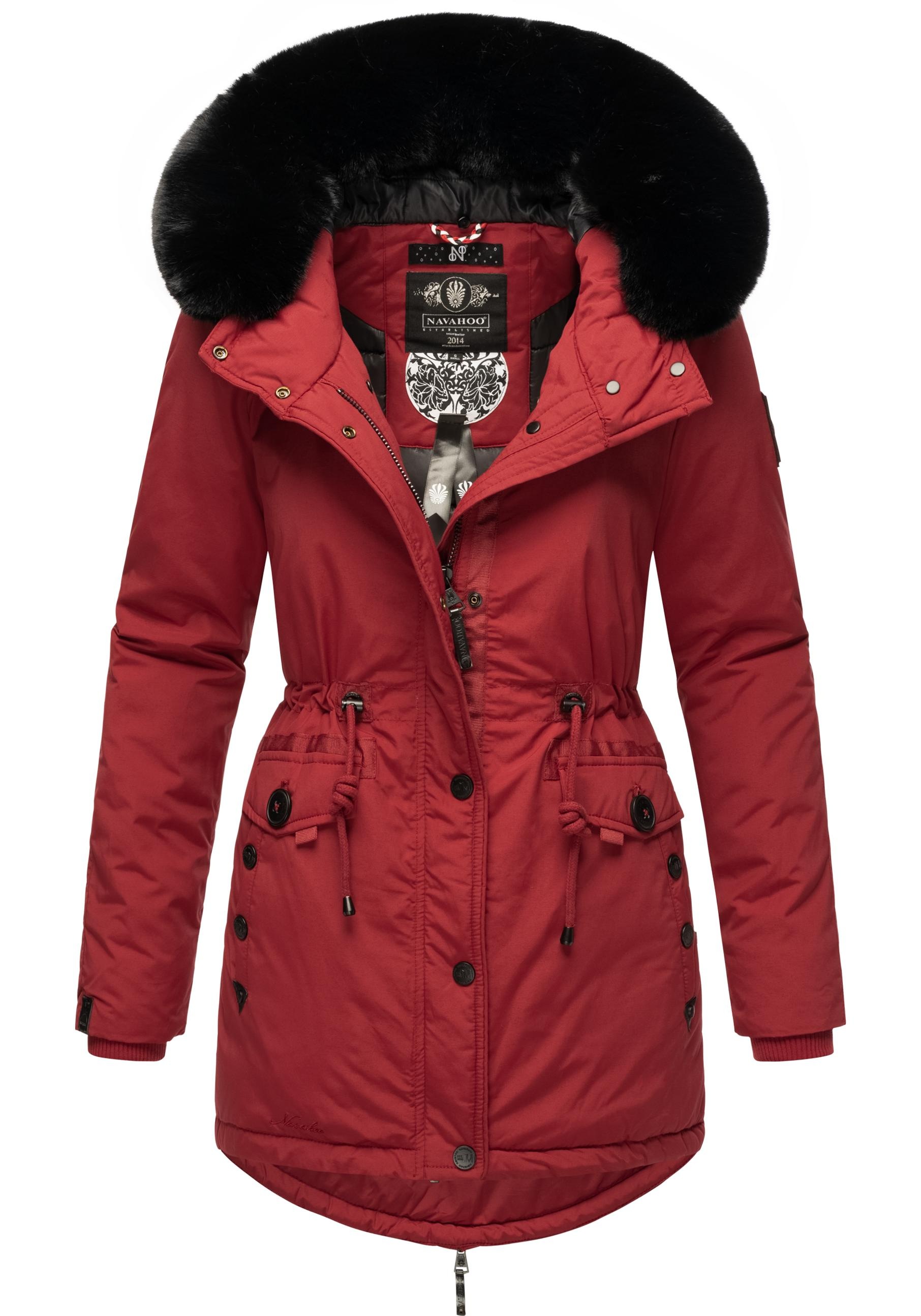 Navahoo Wintermantel »Sweety Deluxe«, modischer Winterparka mit großer doppelter Kapuze