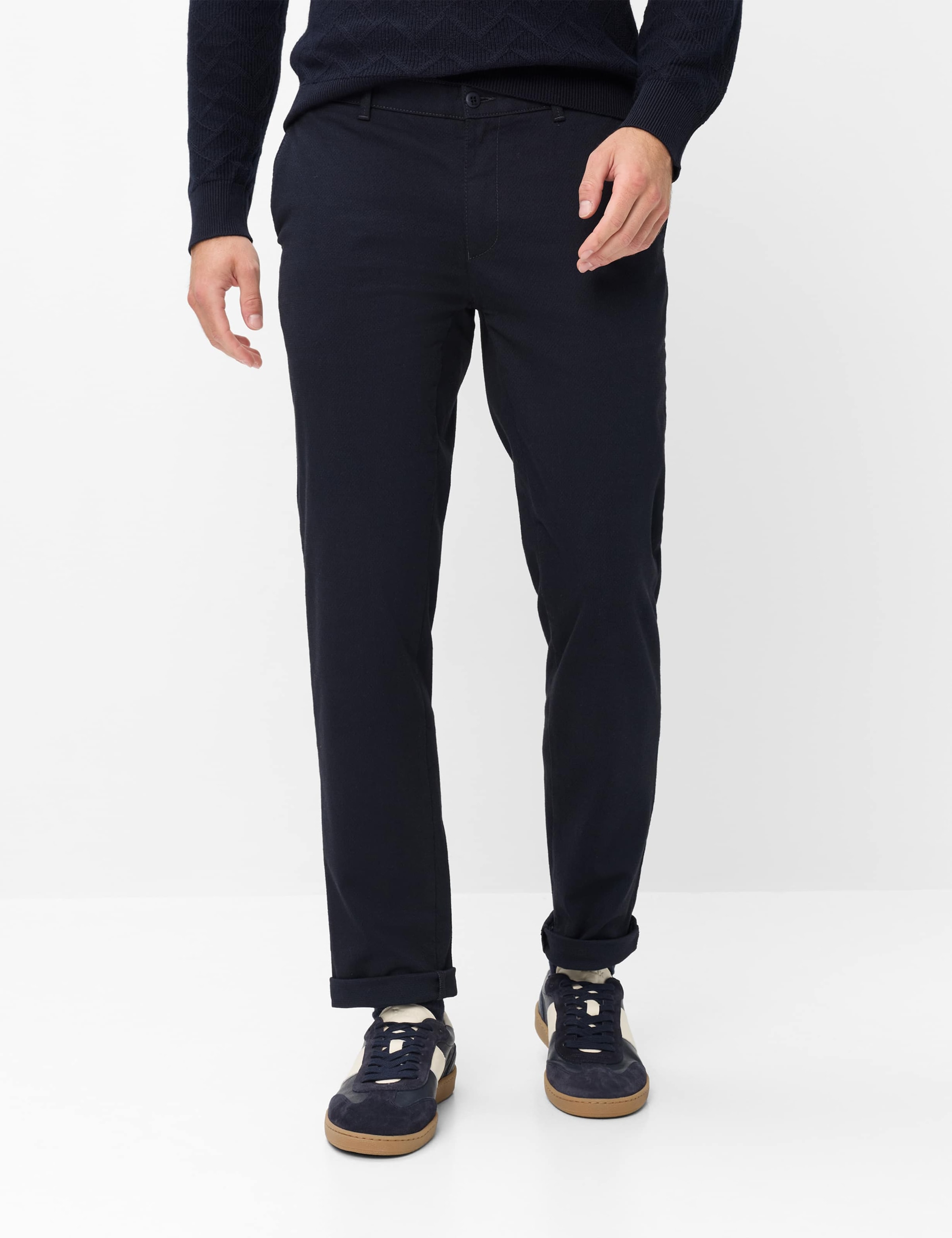 BRAX Herren Chinohose "Style FABIO"navy, Gr. 38, Web, 53% Baumwolle, 28% Polyester, 15% Viskose, 4% Elasthan, Hosen