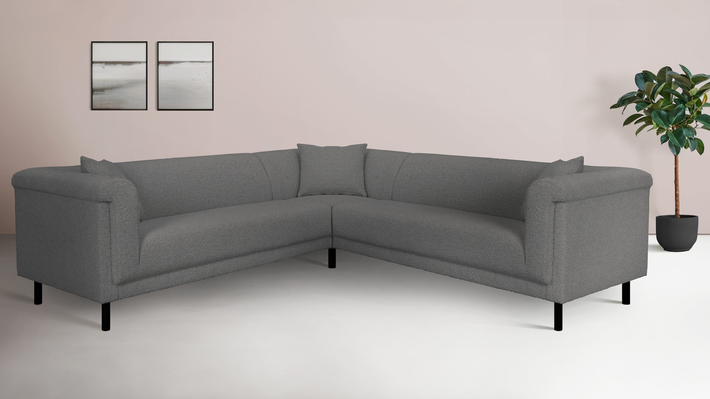 Home affaire Ecksofa "AGNIA L-Form B/T/H: 244/244/71 cm" incl. Zierkissen, günstig online kaufen