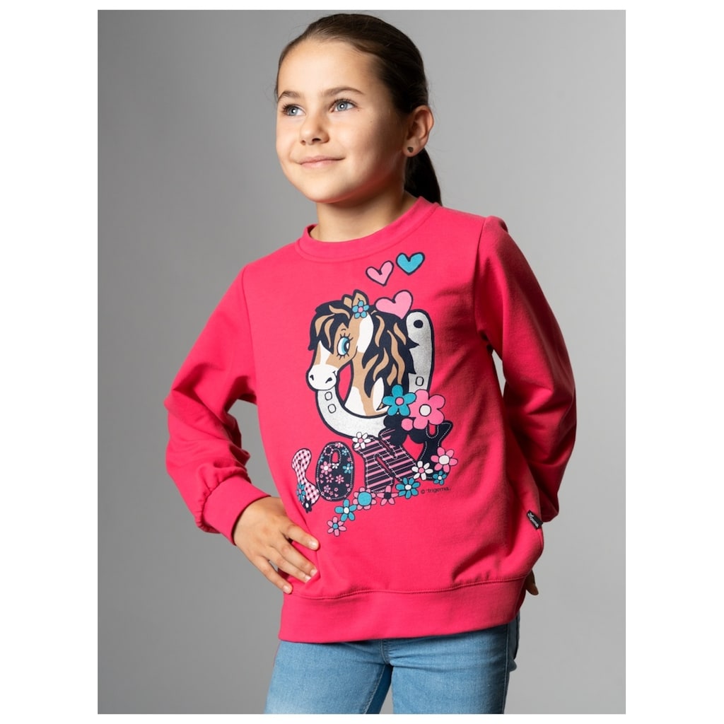 Trigema Sweatshirt »TRIGEMA Sweatshirt mit süßem Pony-Print«