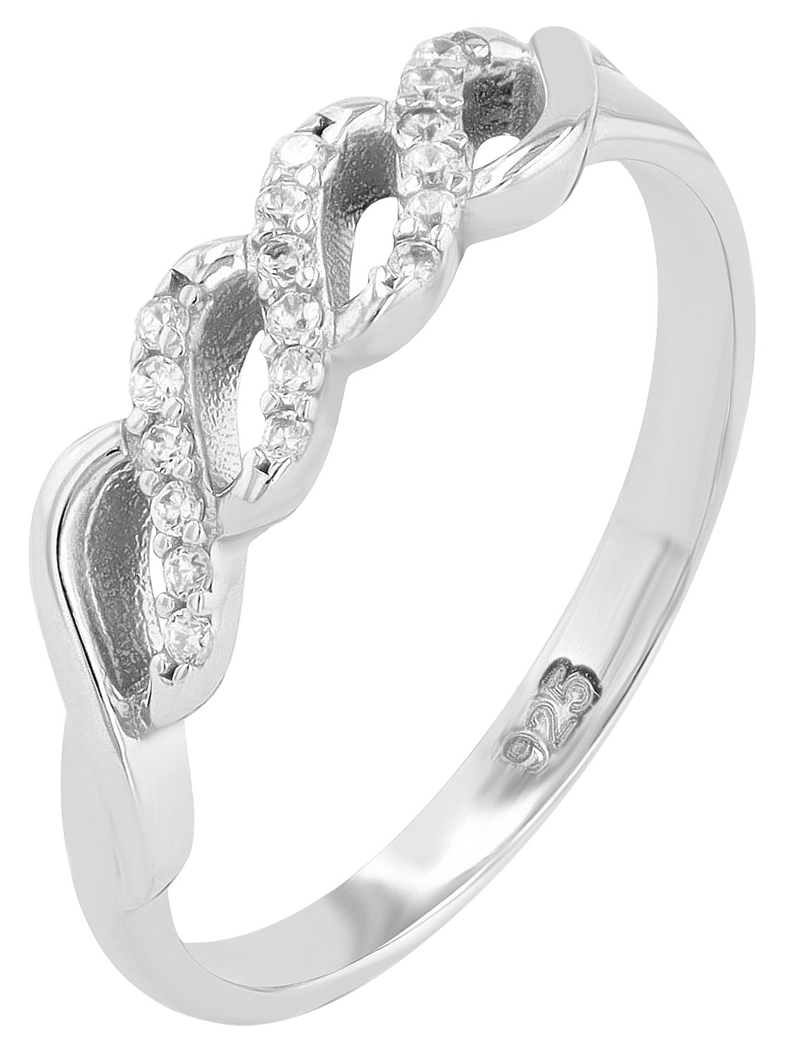 Fingerring ADELIA´S "Damen Ring aus 925 Silber mit Zirkonia" Gr. 52, silber, Fingerringe, Damen, 52, Silber 925 (Sterlingsilber), Fingerring 2