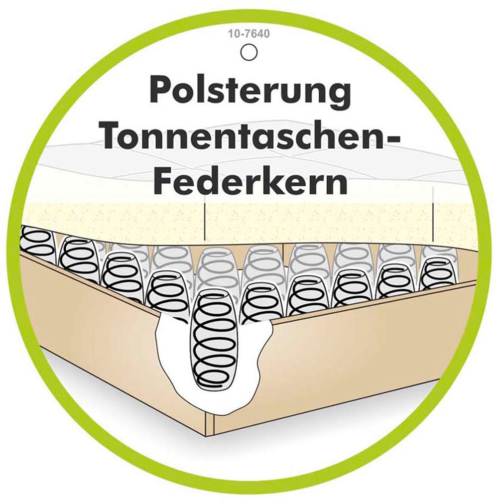 Jockenhöfer Gruppe Boxspringbett »King-Size in der Breite 180cm«, Extradicke XXL-7-Zonen-TTFK-Matratze (25cm hoch)