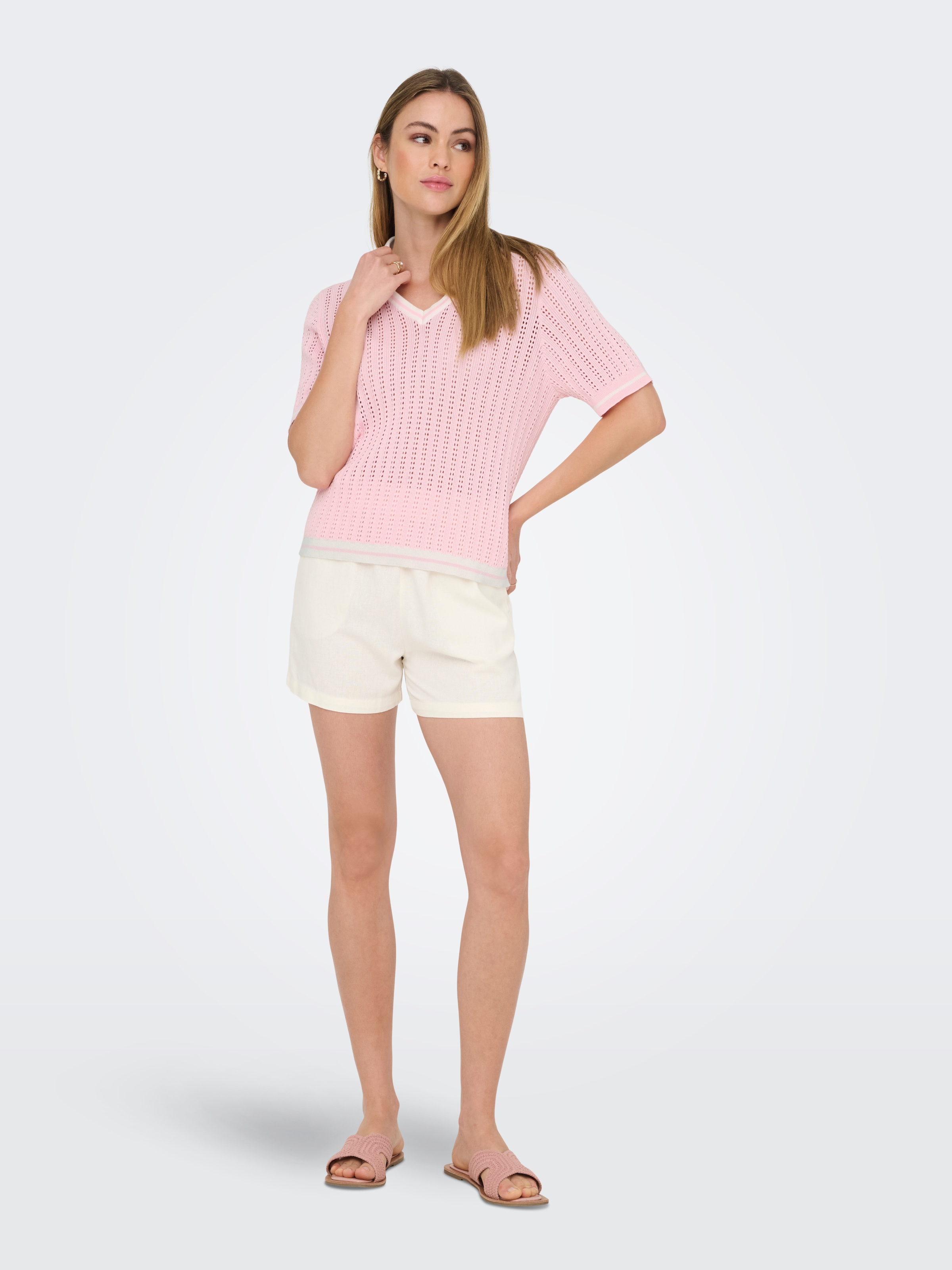 ONLY Polokragenpullover »ONLSPORTI SS POLO KNT NOOS« Baumwolle, regular fit