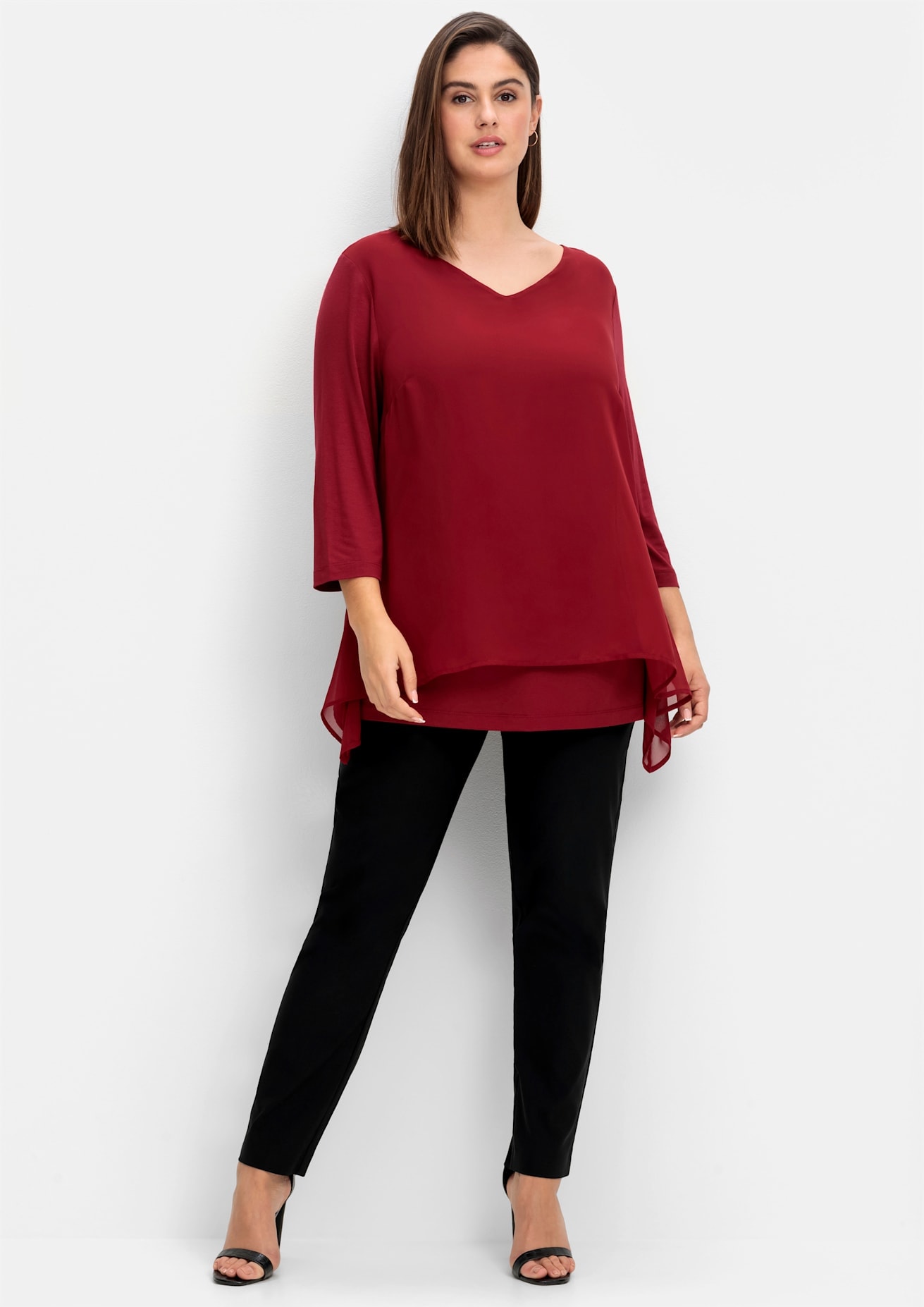 Sheego 3/4-Arm-Shirt "3/4-Arm-Shirt", (1 tlg.) günstig online kaufen