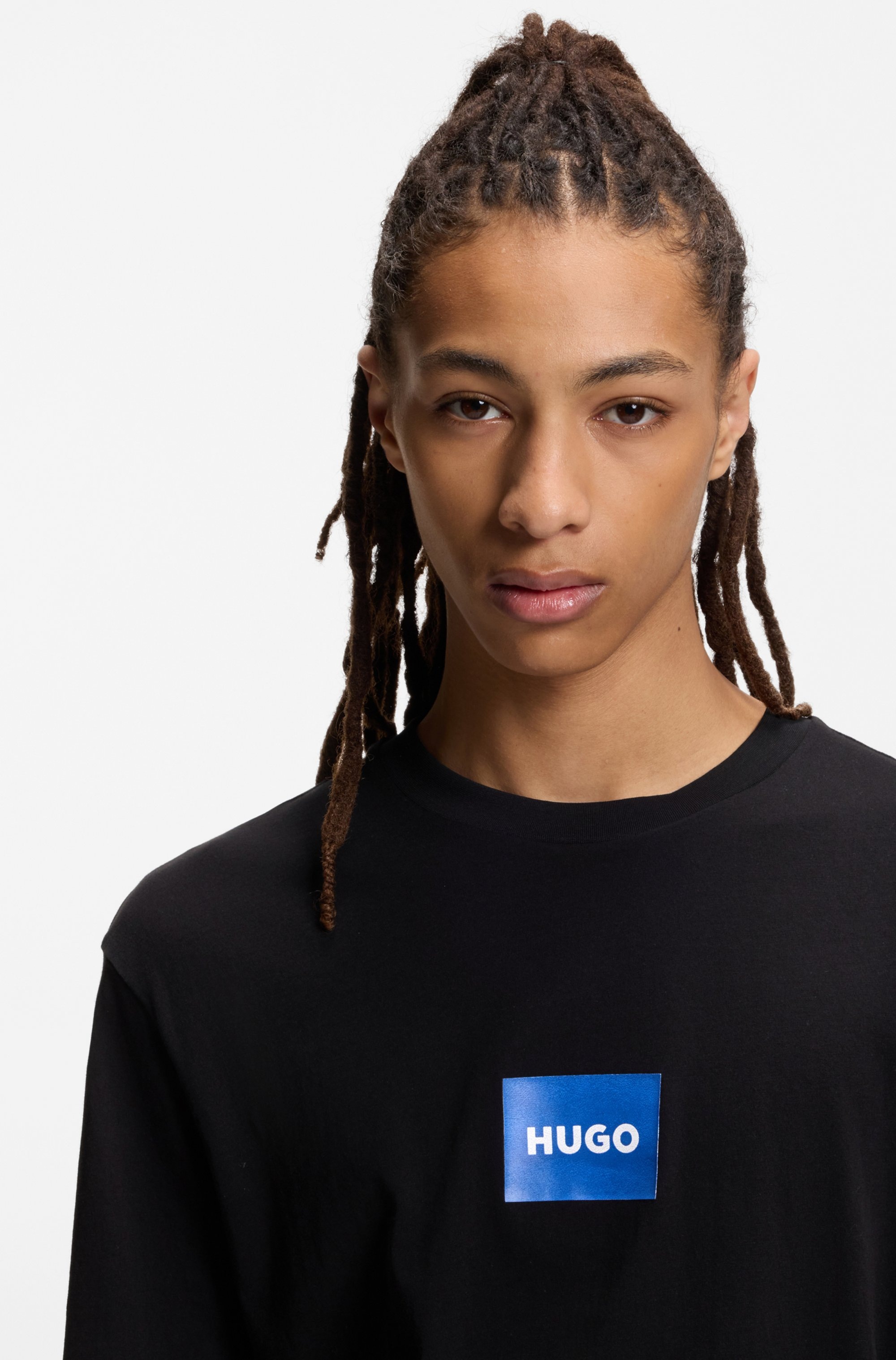 HUGO Blue T-Shirt Regular Fit, Kurzarm, Hugo-Print günstig online kaufen